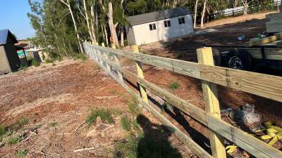 Custom Wood Farm Fence with Welded Wire Mesh in Nokomis