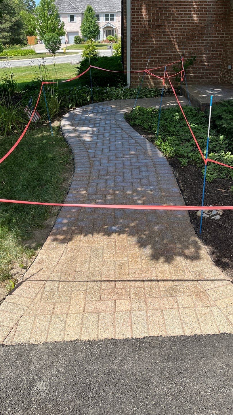 Brick paver clean, sand and seal.  using Surebond SB-1300 by Northern Power Washing LLC.