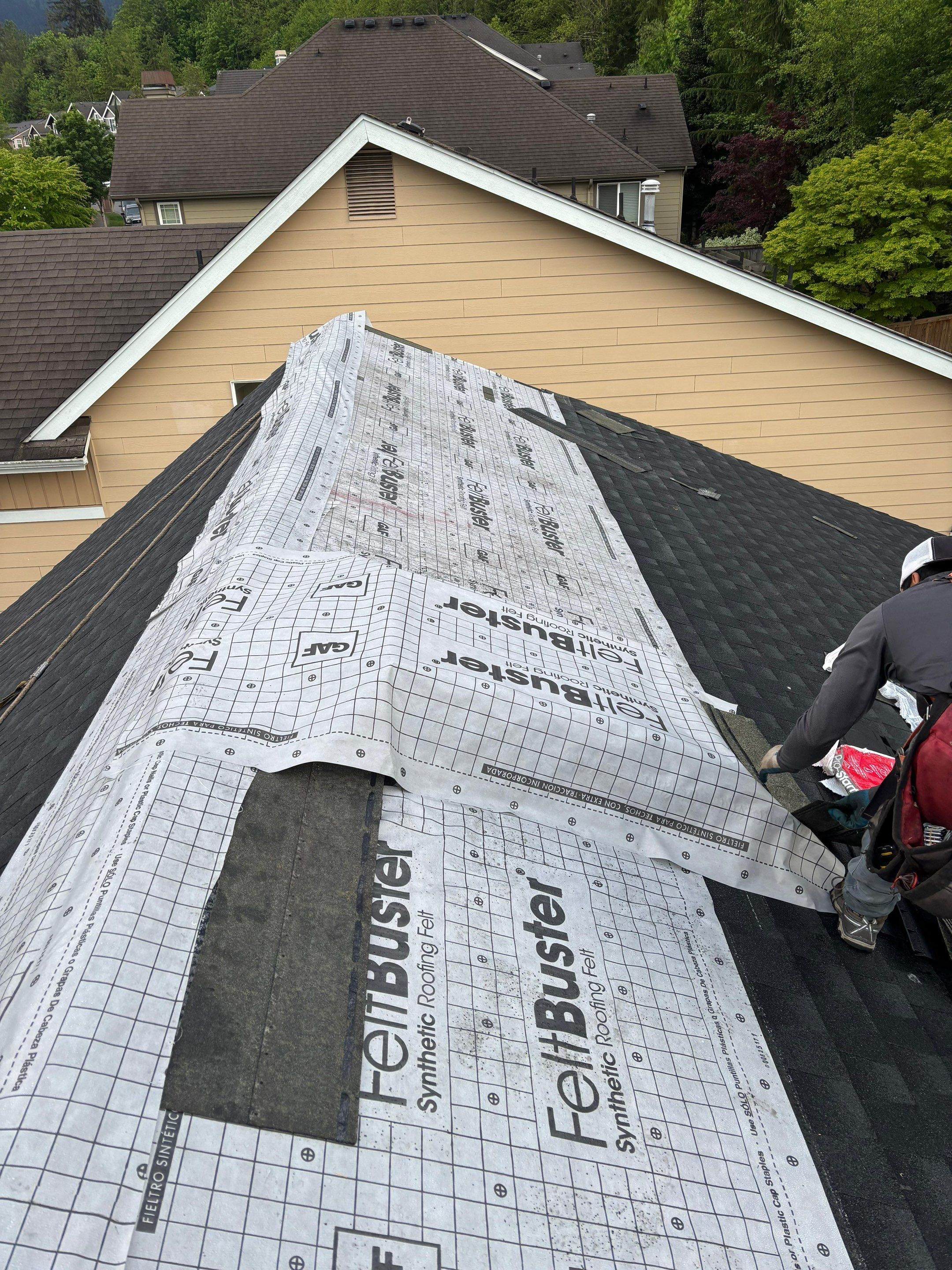 Residential Roofing Installation using GAF UHDZ Shingles by Roofing Formula LLC