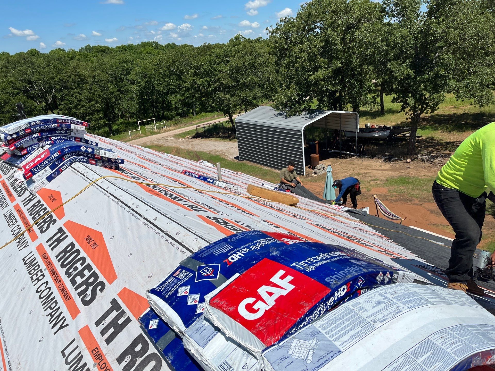 Roof Replacement and Architectural Shingle Installation in Joy, Oklahoma by BANA Roofing and Solar Supply
