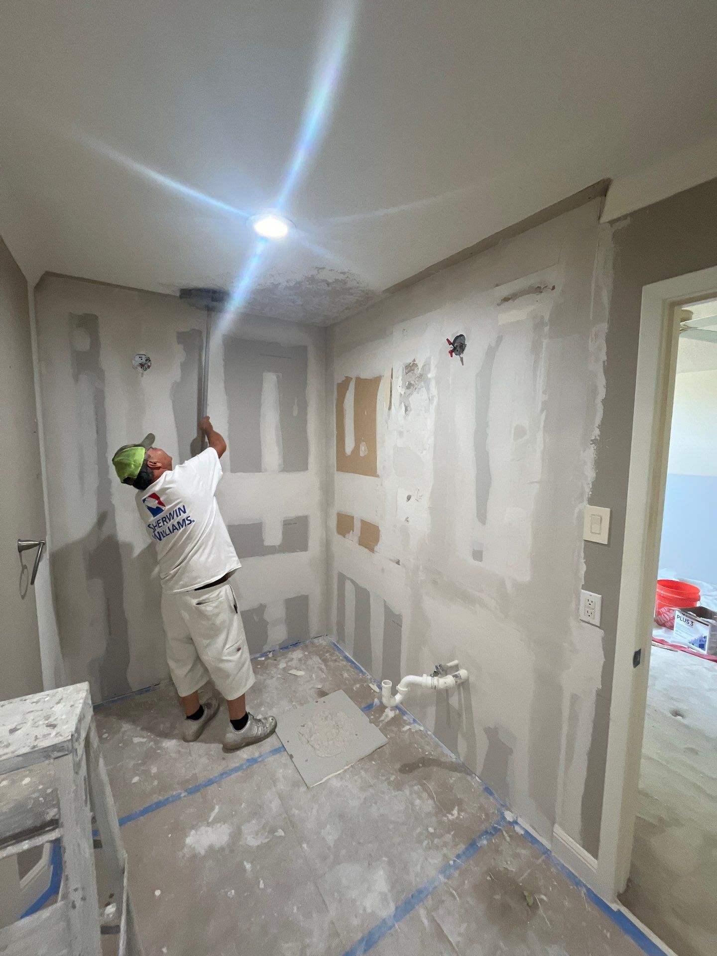 Bathroom Remodel with Water Mitigation Equipment | LT Contractors by L&T General Contractors and Restoration INC