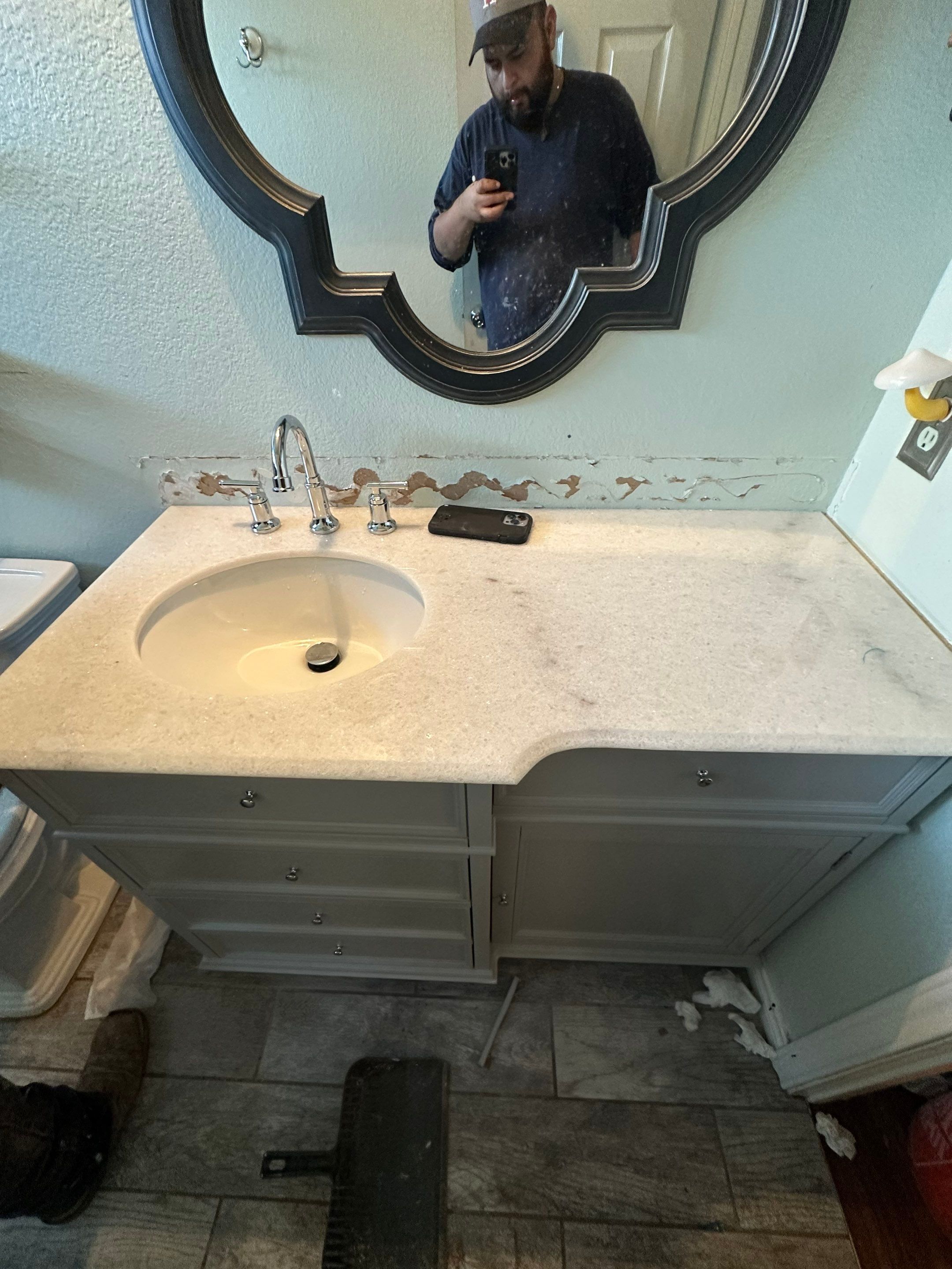 Tub to Walk in Shower and new vanity in Kyle by Lane Lauritsen - The Hill Country, Texas