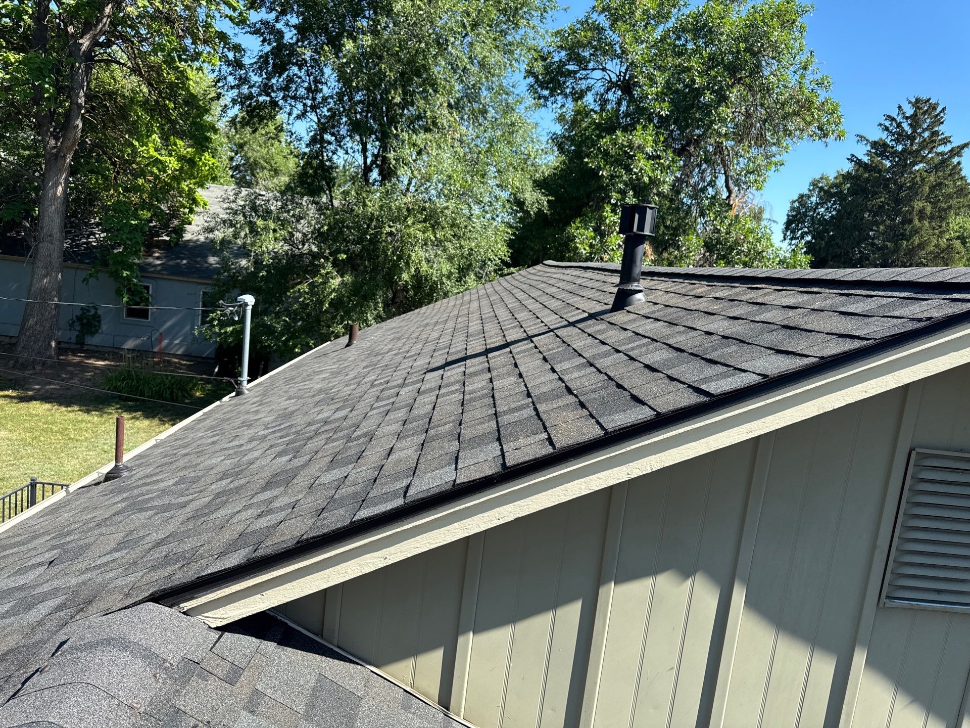 Residential Roof Replacement With Gray Architectural Shingles in Boise by Olive Roofing