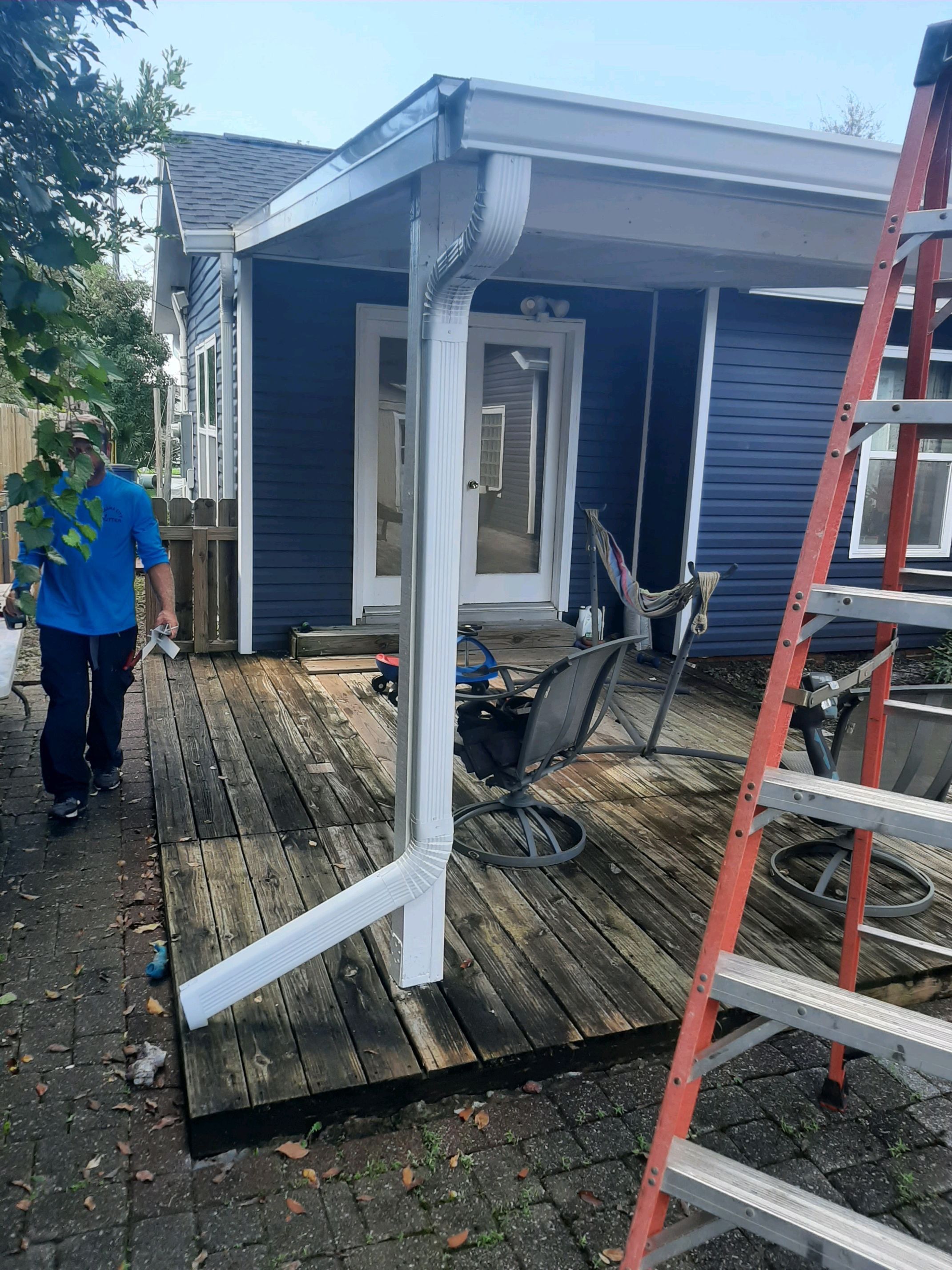 Gutter Installation using K-Style Seamless Gutters by Gutter Professors