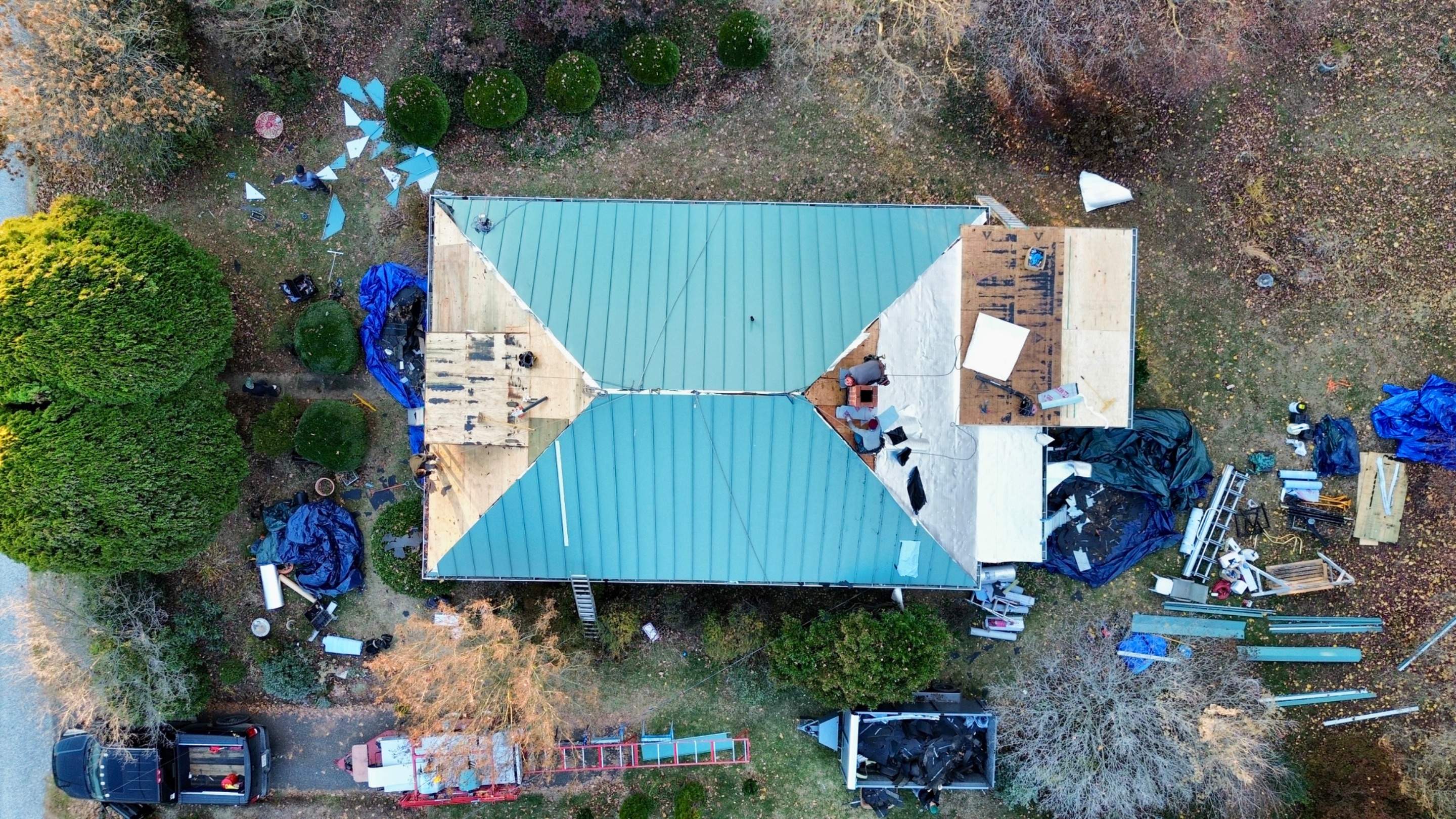 Residential Roofing Installation using Standing Seam Metal Roof | Mechanically Fastened | 24 Gauge by Matter Construction, LLC