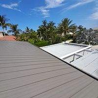 .032 Aluminum 1.5" Mechanical Seam Medium Bronze by Total Roofing System The Metal Roof Experts
