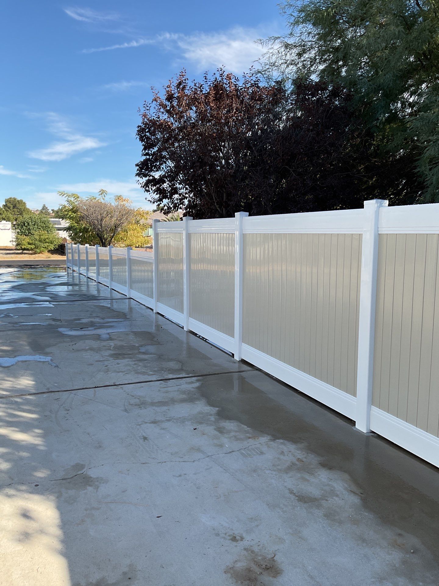 Fence Installation using Vinyl by Fence Guys Inc. 