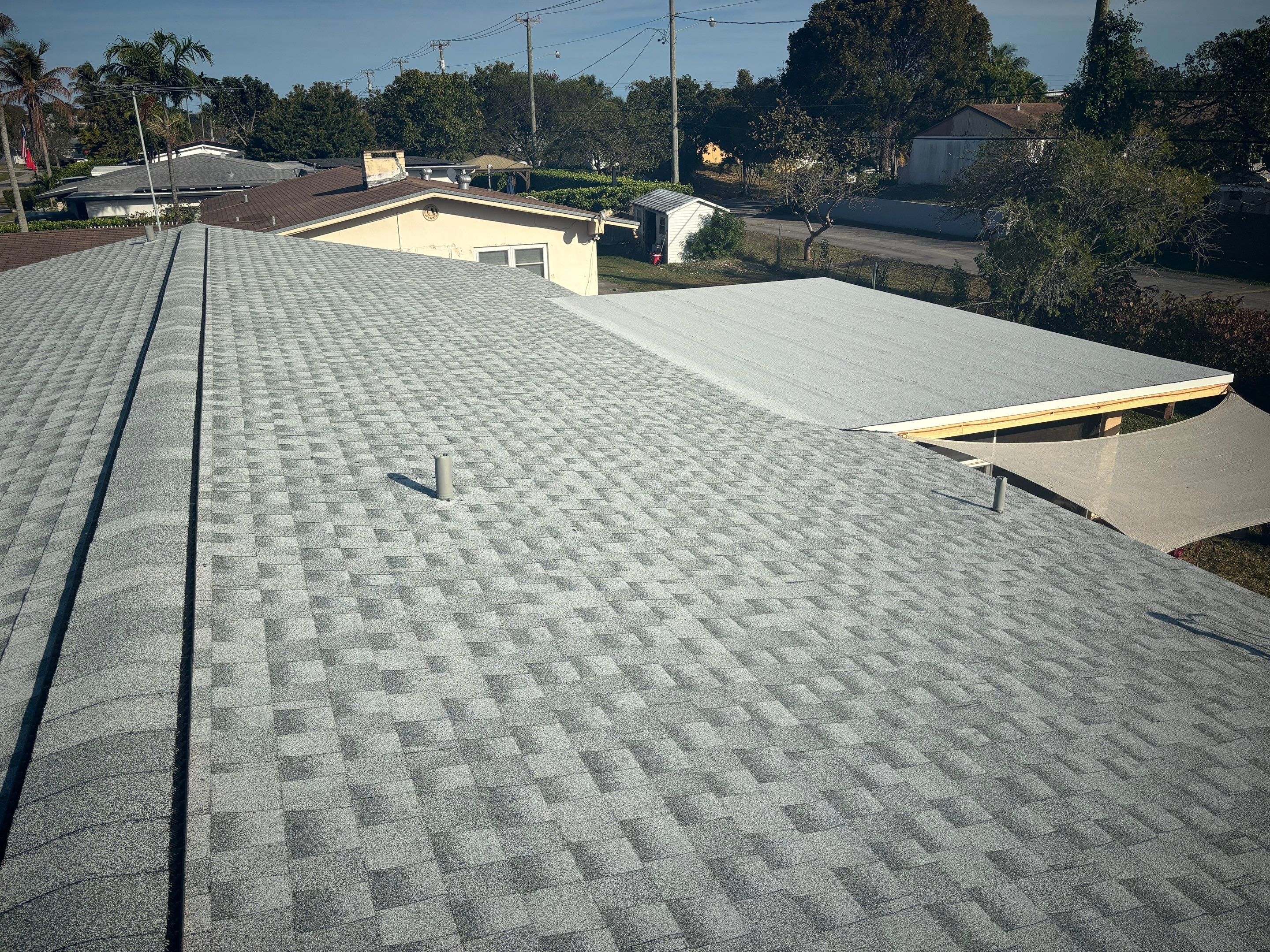  GAF Shingle HDZ Birchwood + Polyglass Flat Roof by City Roofing Inc