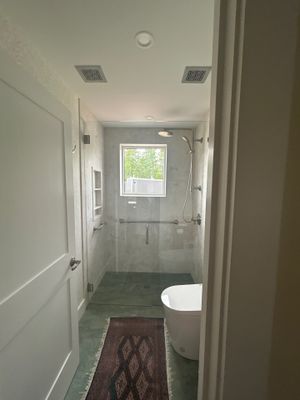 Bathroom Remodel using Tempered Shower Glass