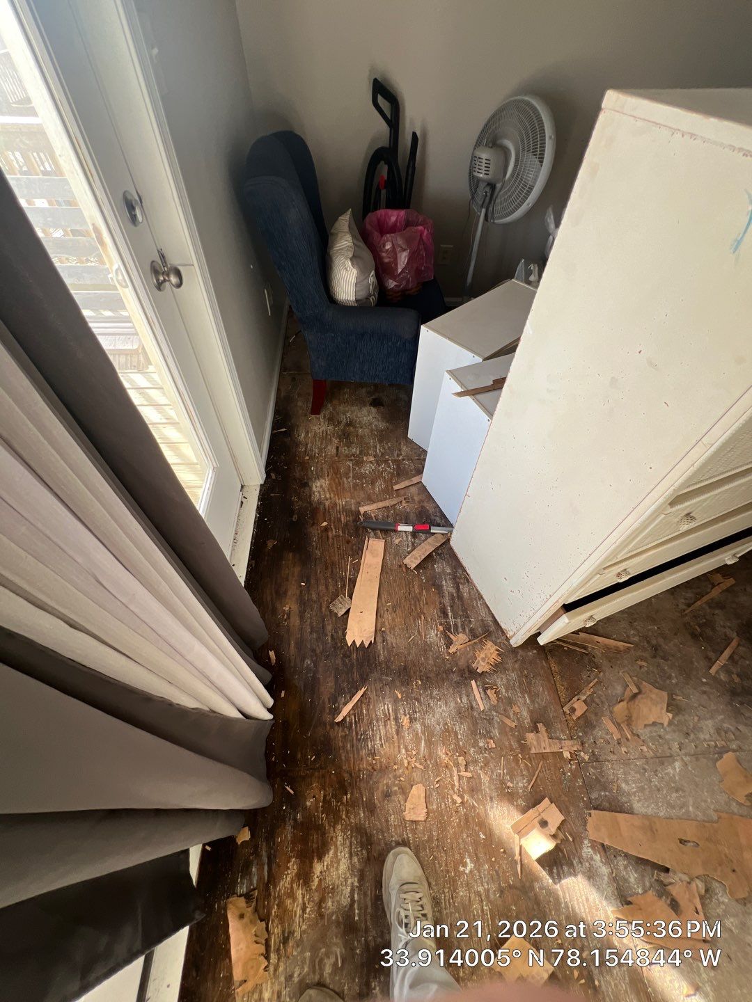 Caving Floors - LVP Structural Floor Repair in Oak Island, NC by Licensed General Contractor by RGR Construction and Roofing, LLC