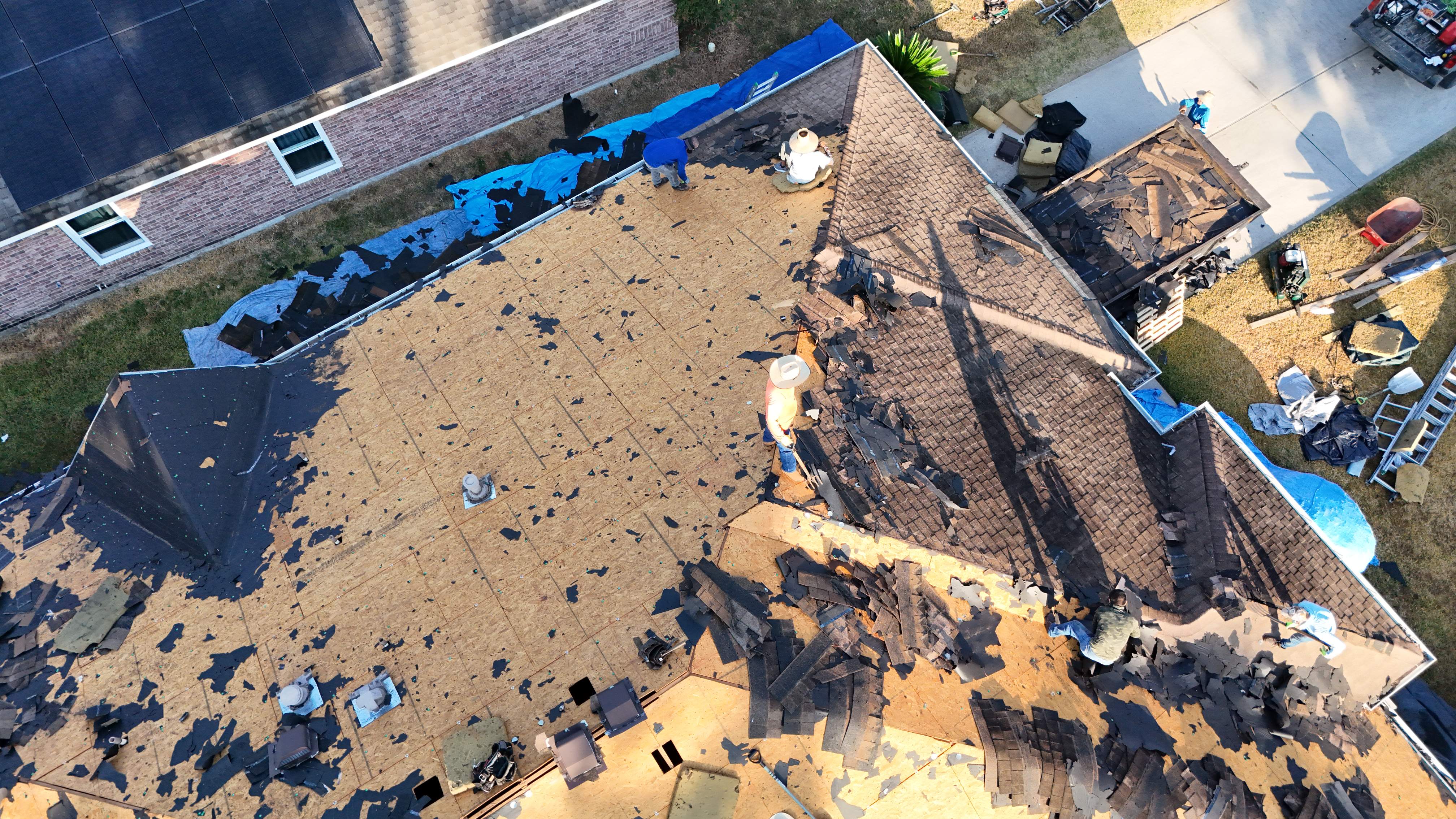 Golden-Tan Roof Replacement — Spring, TX by PL Roofing & SB Roofing, LLC.