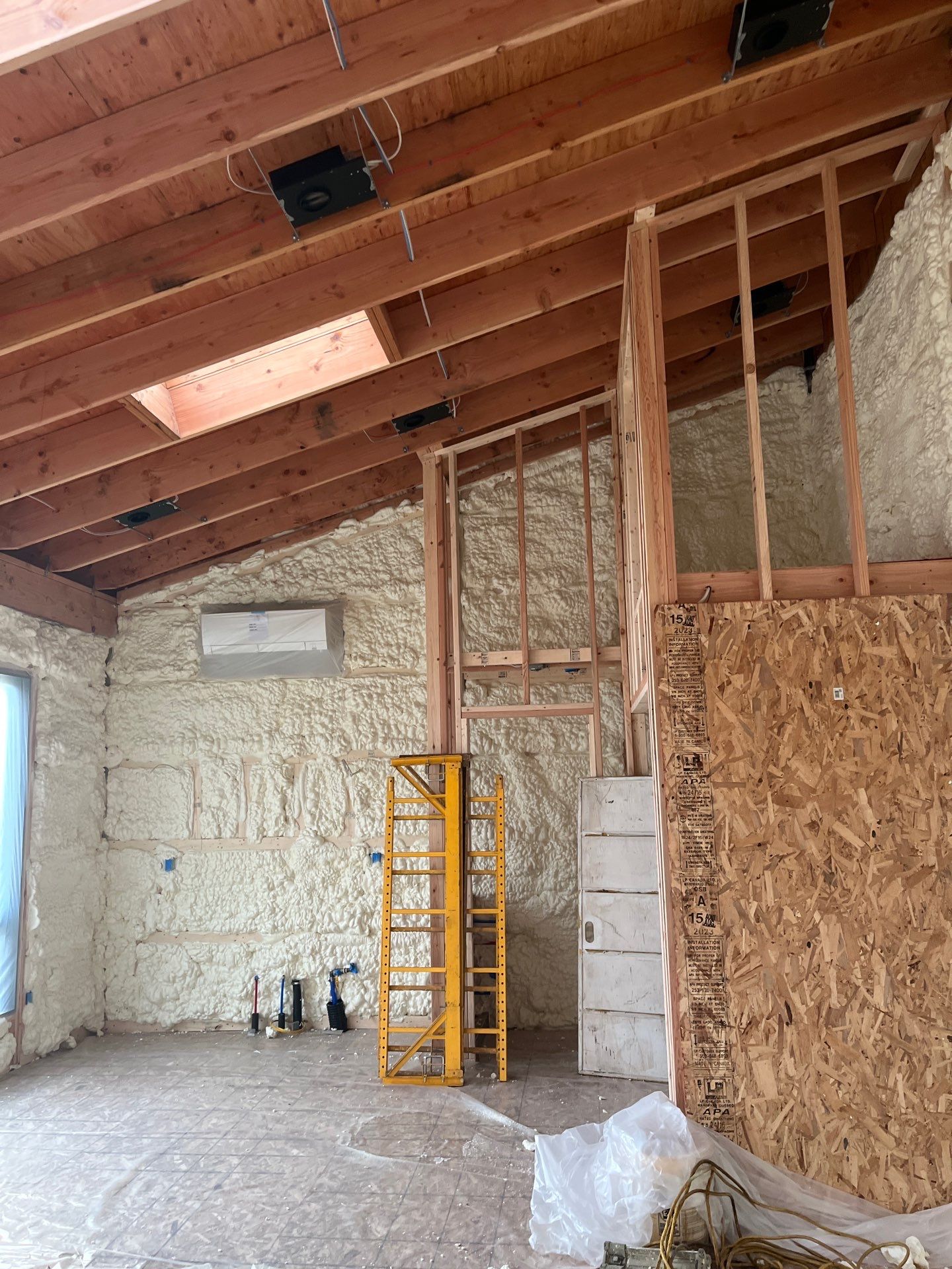 Open Cell Spray Foam to a Pole Barn by NYS Foam & Energy
