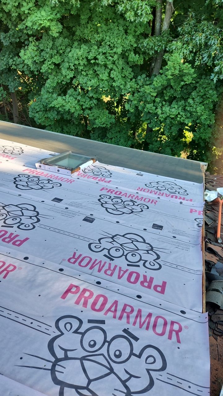 Residential Roofing Installation using Owens Corning Duration Brownwood by A Plus Exterior