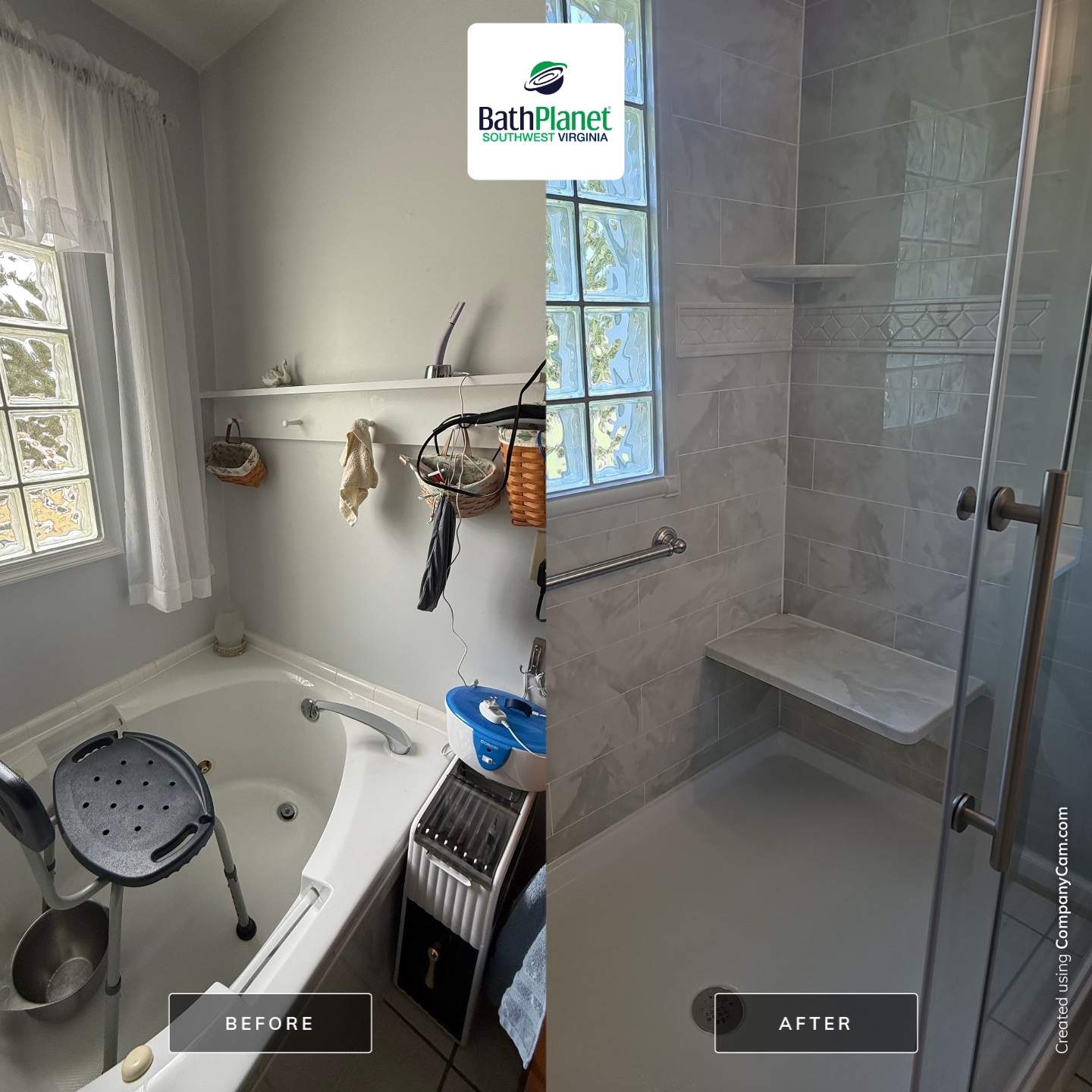 Tub to Shower Remodel by BathPlanet SW Virginia