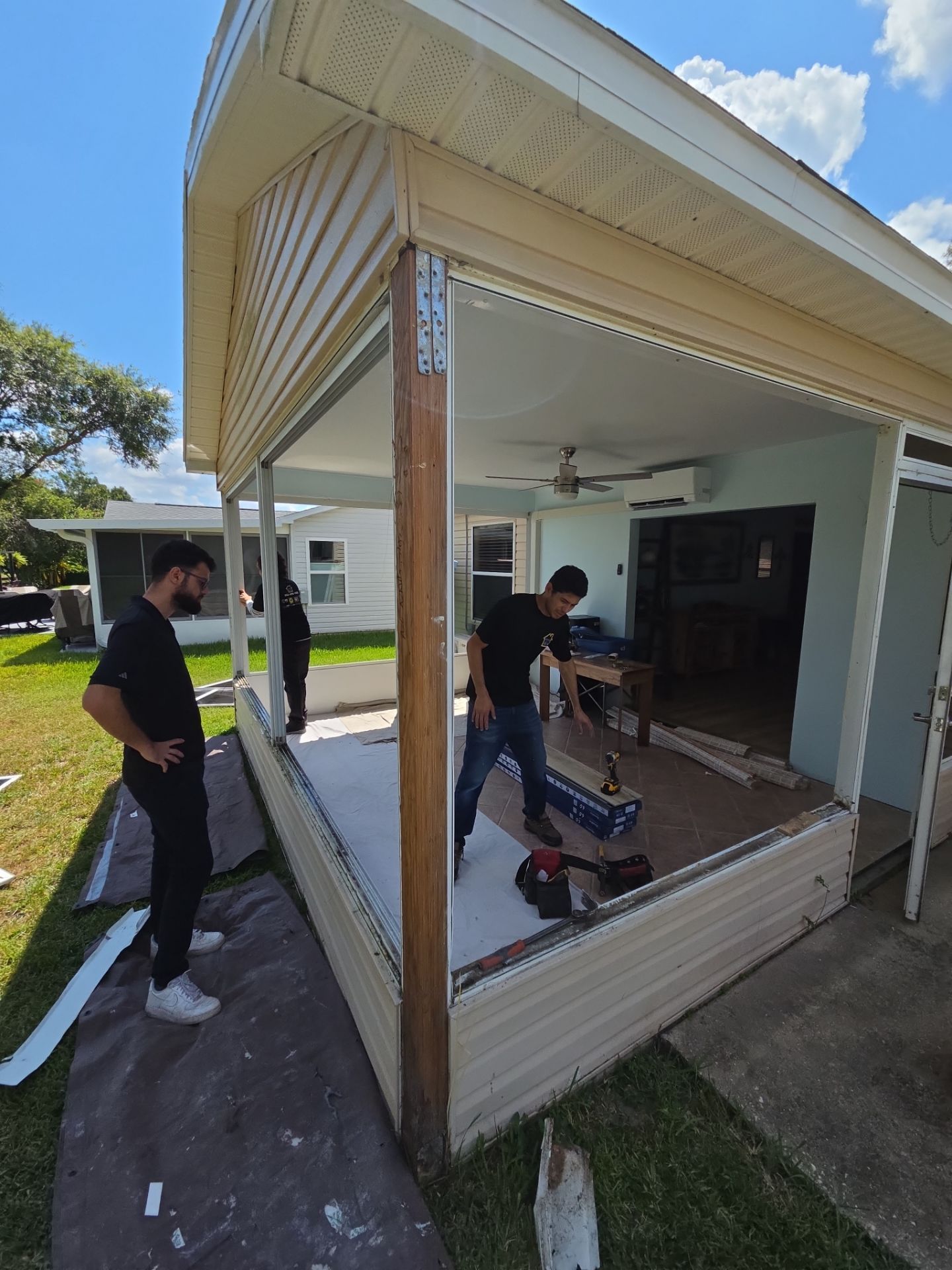 Sunroom Conversion with Alside Windows and Provia Door in The Villages by Windows & Doors Store