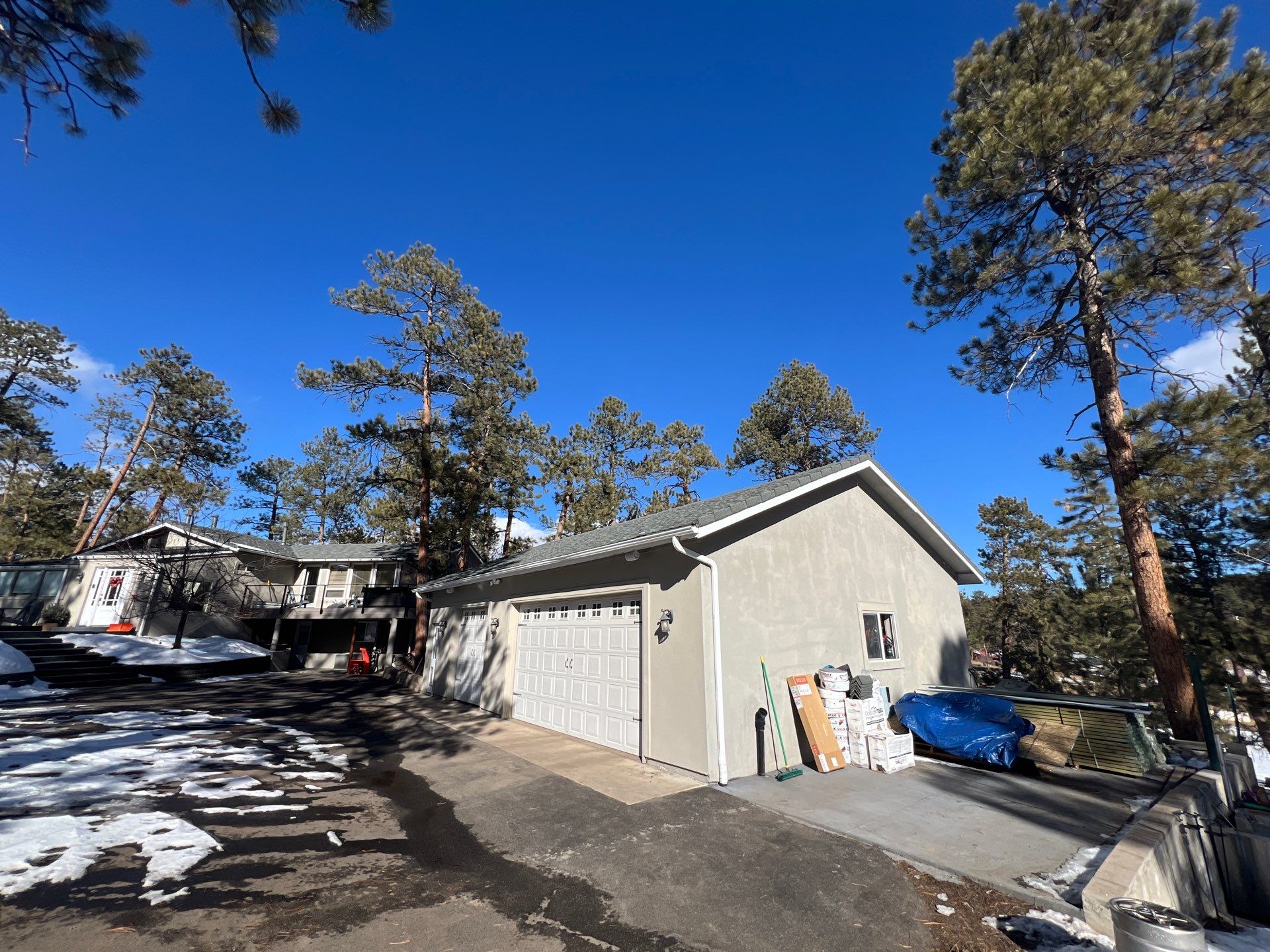 Residential Roofing Installation using Stone Coated Steel by Blue Peaks Roofing LLC 