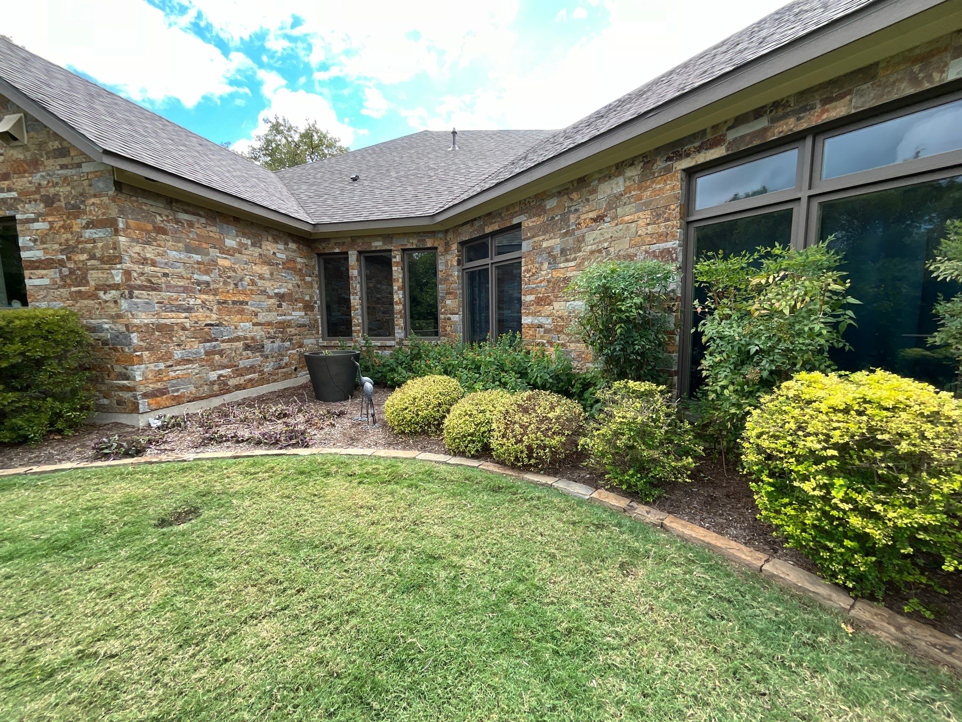 Insurance Claim Roof and Gutters using Certainteed Landmark Weathered Wood by Tex-Line Roofing