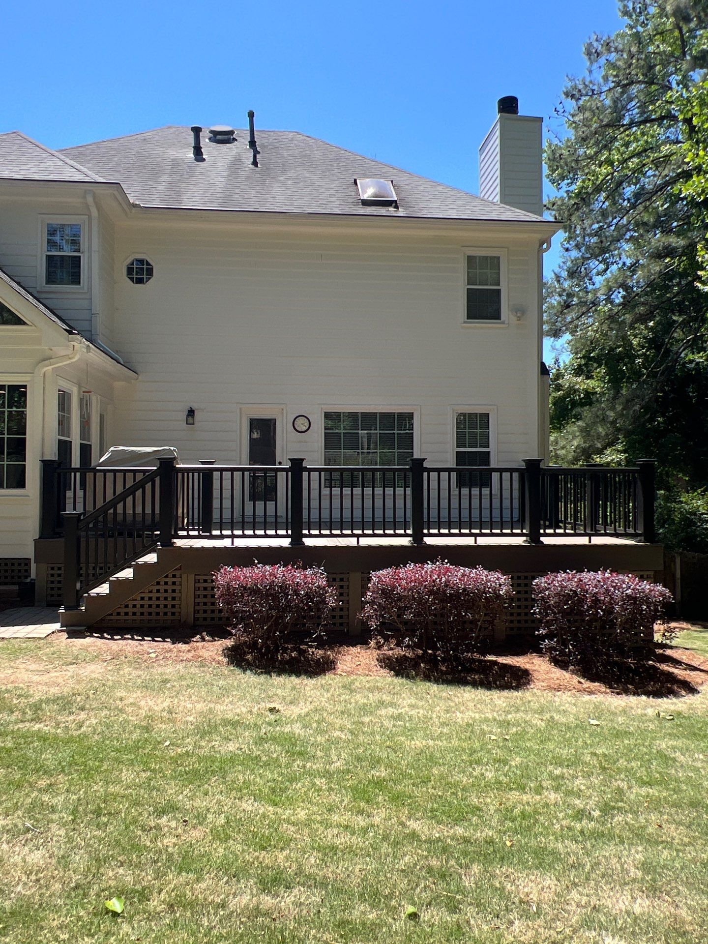 Deck Resurface using Deckorators Venture Series and Timbertech Composite Universal Rail by Nelson Exteriors 