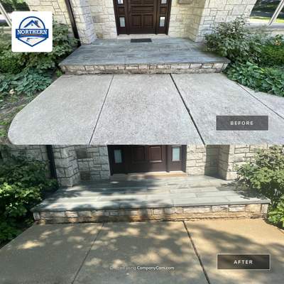 Highland Park, IL Bluestone, concrete,  Trex deck cleaning