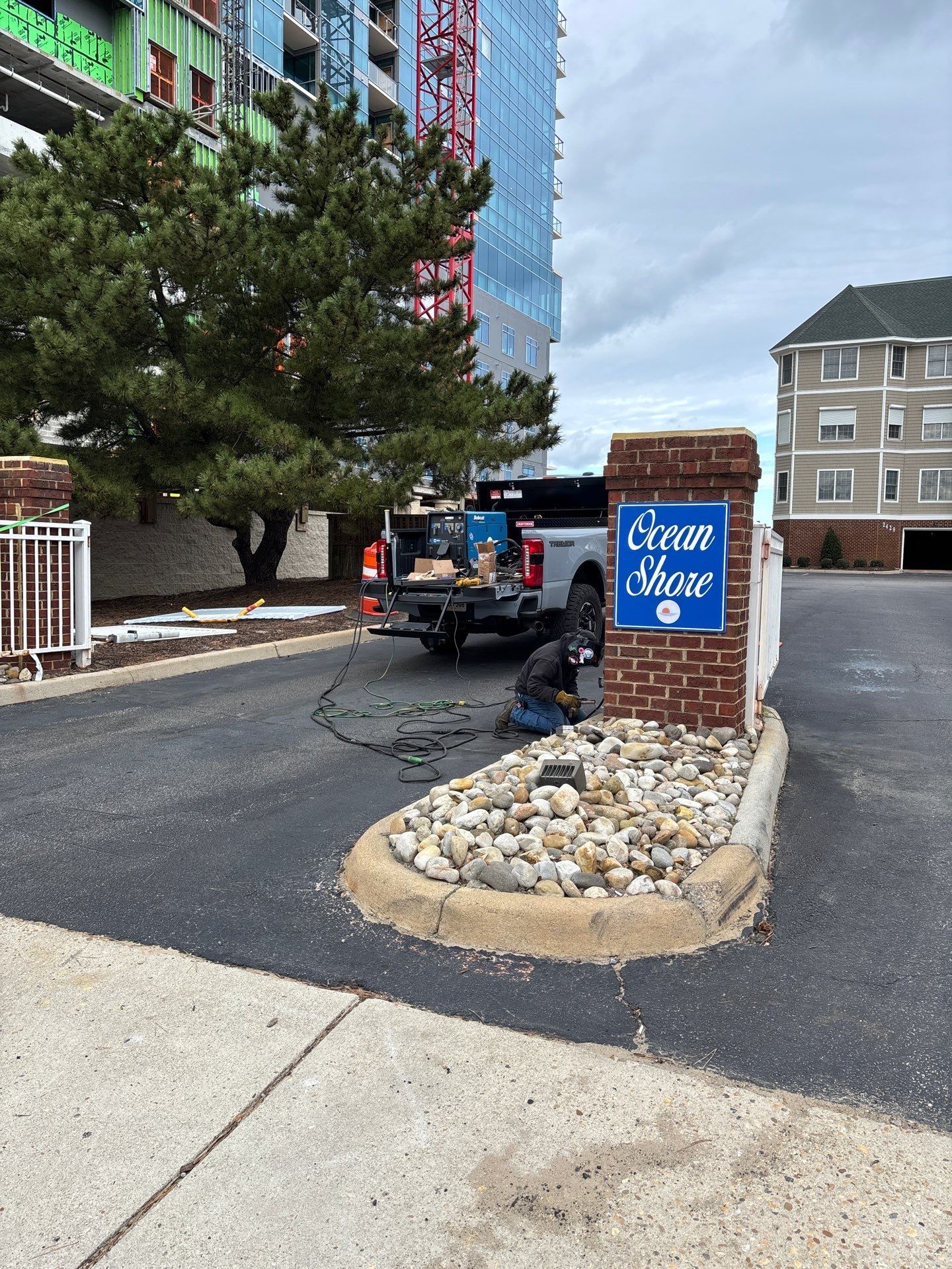 Ocean Shores Condo Gates by Gregory Sandstrom