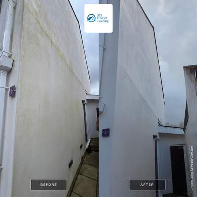 Render and patio clean using Softwash Equipment