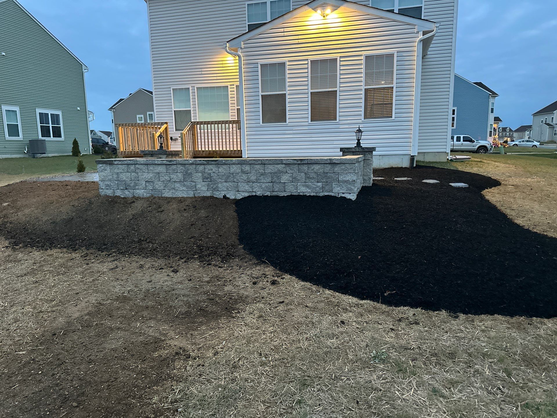 Belgard Patio Showcase + Deck Refinish & Outdoor Lighting | Delaware Outdoor Living by Studio G Indoor Spaces & Outdoor Living