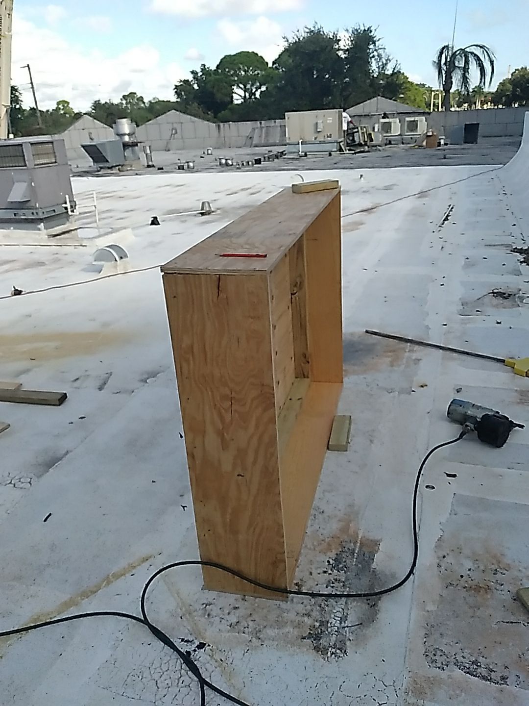 Commercial Flat Roof Repair and HVAC Curb Installation in Boca Raton by Aastro Roofing