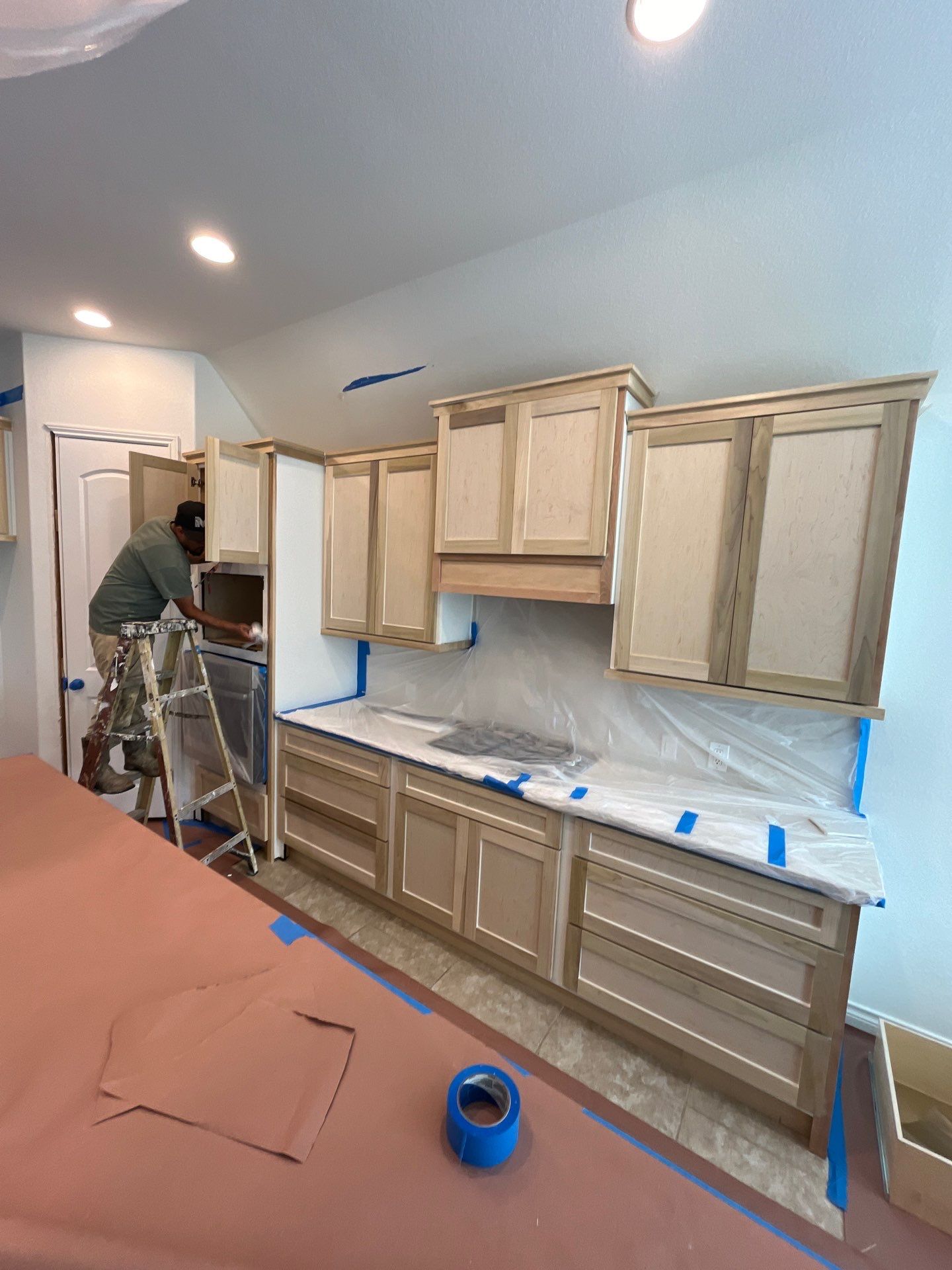 Kitchen Remodel using Water mitigation equipment by L&T General Contractors and Restoration INC
