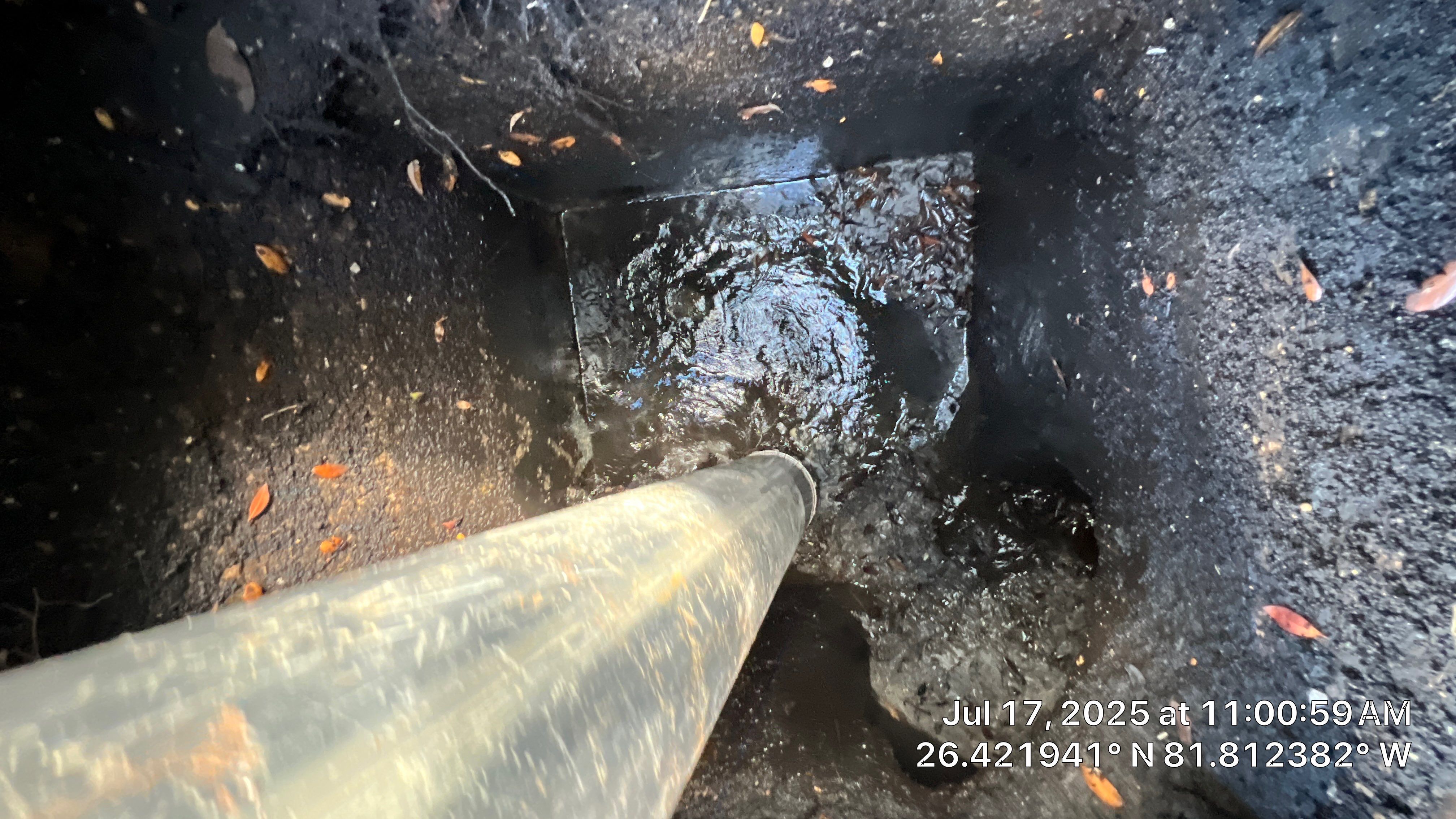 Catch Basin Cleaning with 1 Tom Plumber in Estero by APS Power & Water