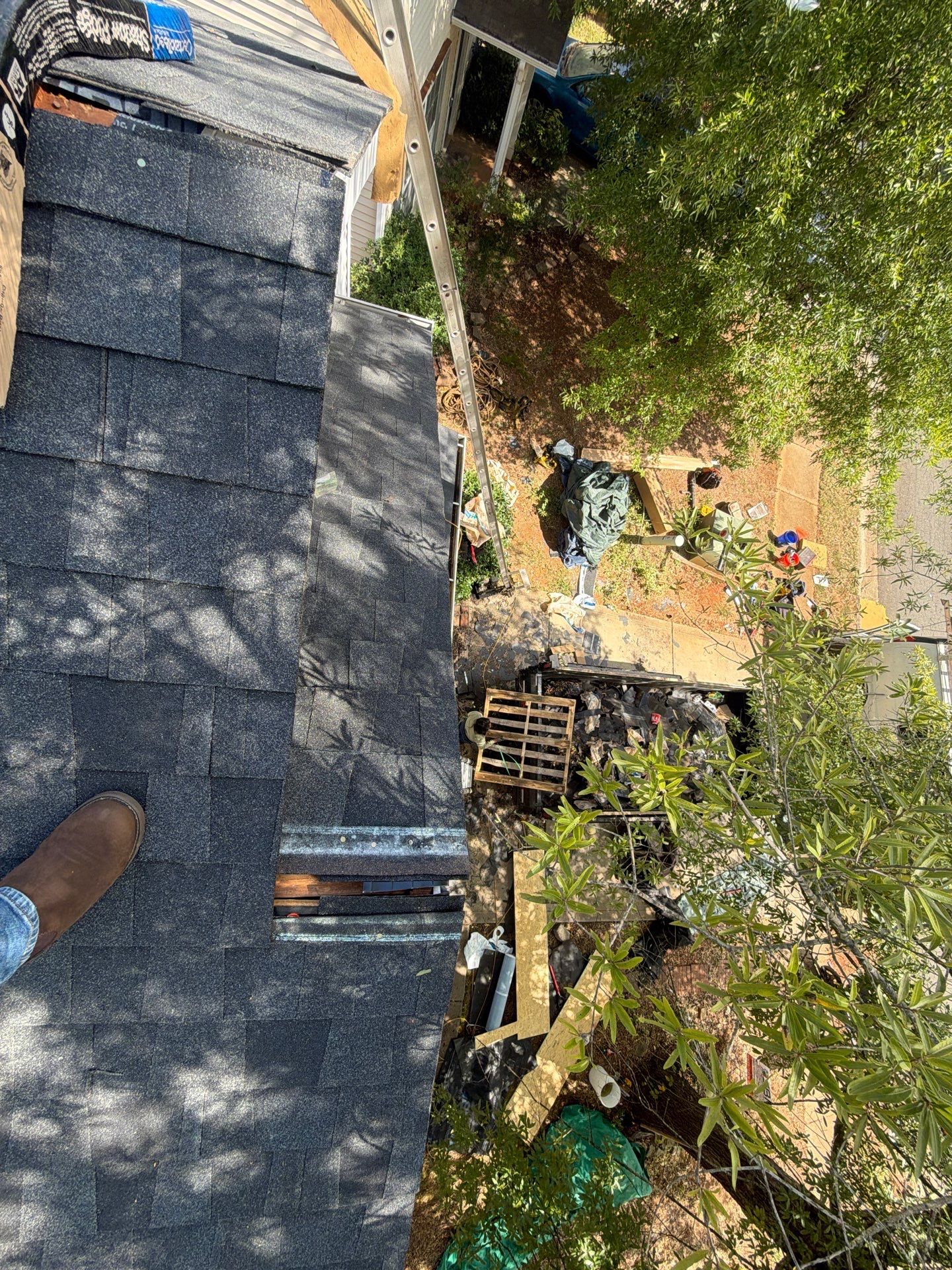 Roof and gutter replacement by hail and wind damage by Just Brilliant Restoration JBR