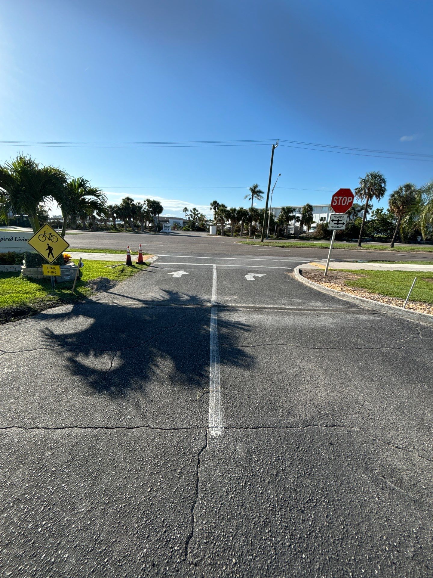 Saw Cut and Replace Asphalt Repair at Plymouth Harbor by Everline Coatings & Services - Southwest FL