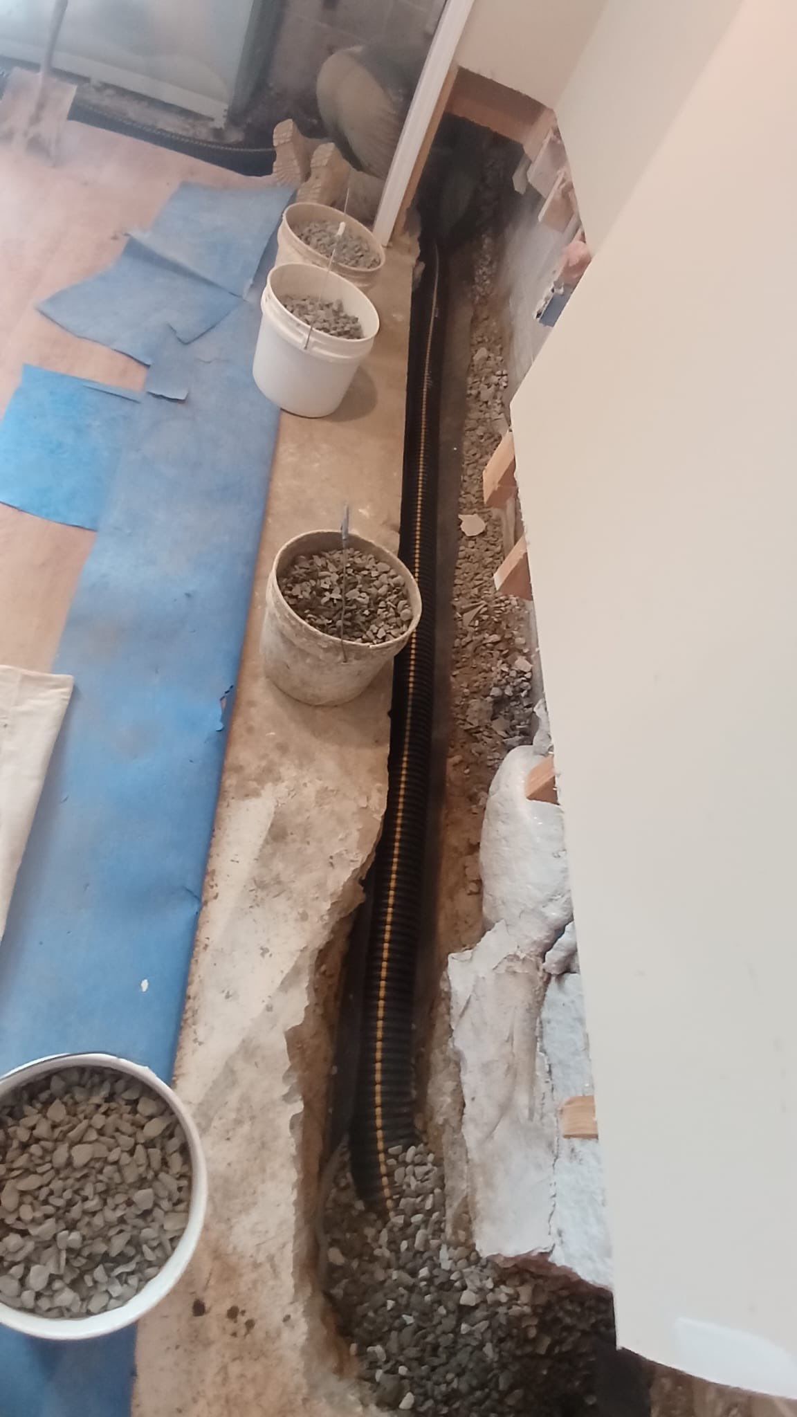 Interior French Drain & Wall Vapor Barrier Boonton NJ by Pure Service Pro, LLC 