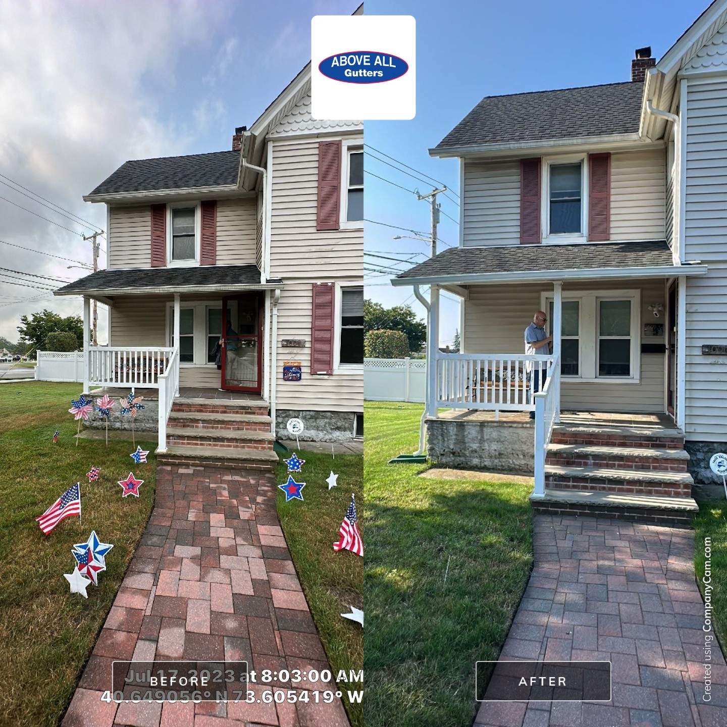 Reconfigure gutter and leader. by Above All Gutters