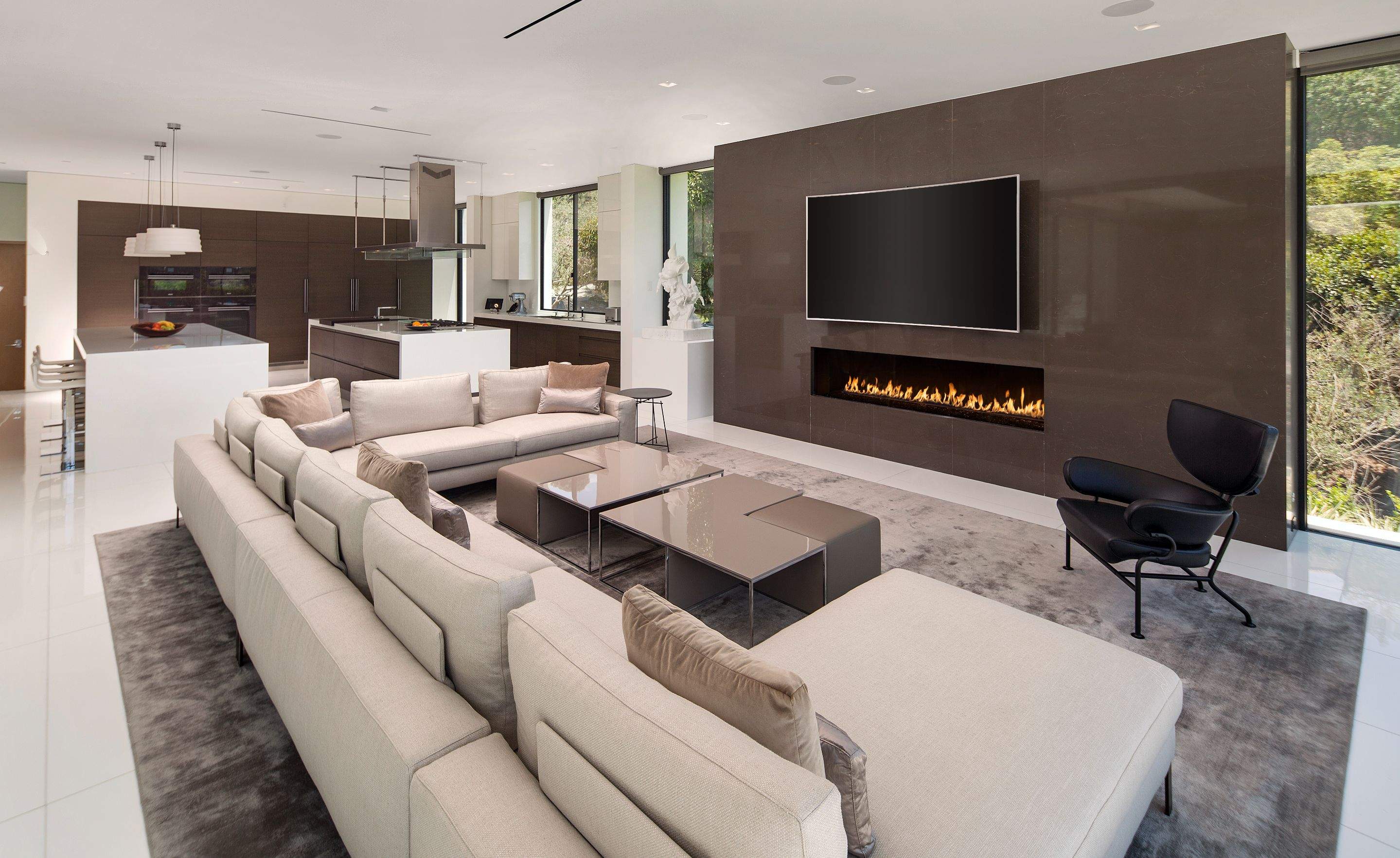Custom Residential Fireplace Installations with Montigo Linear Inserts by Solara Custom Living