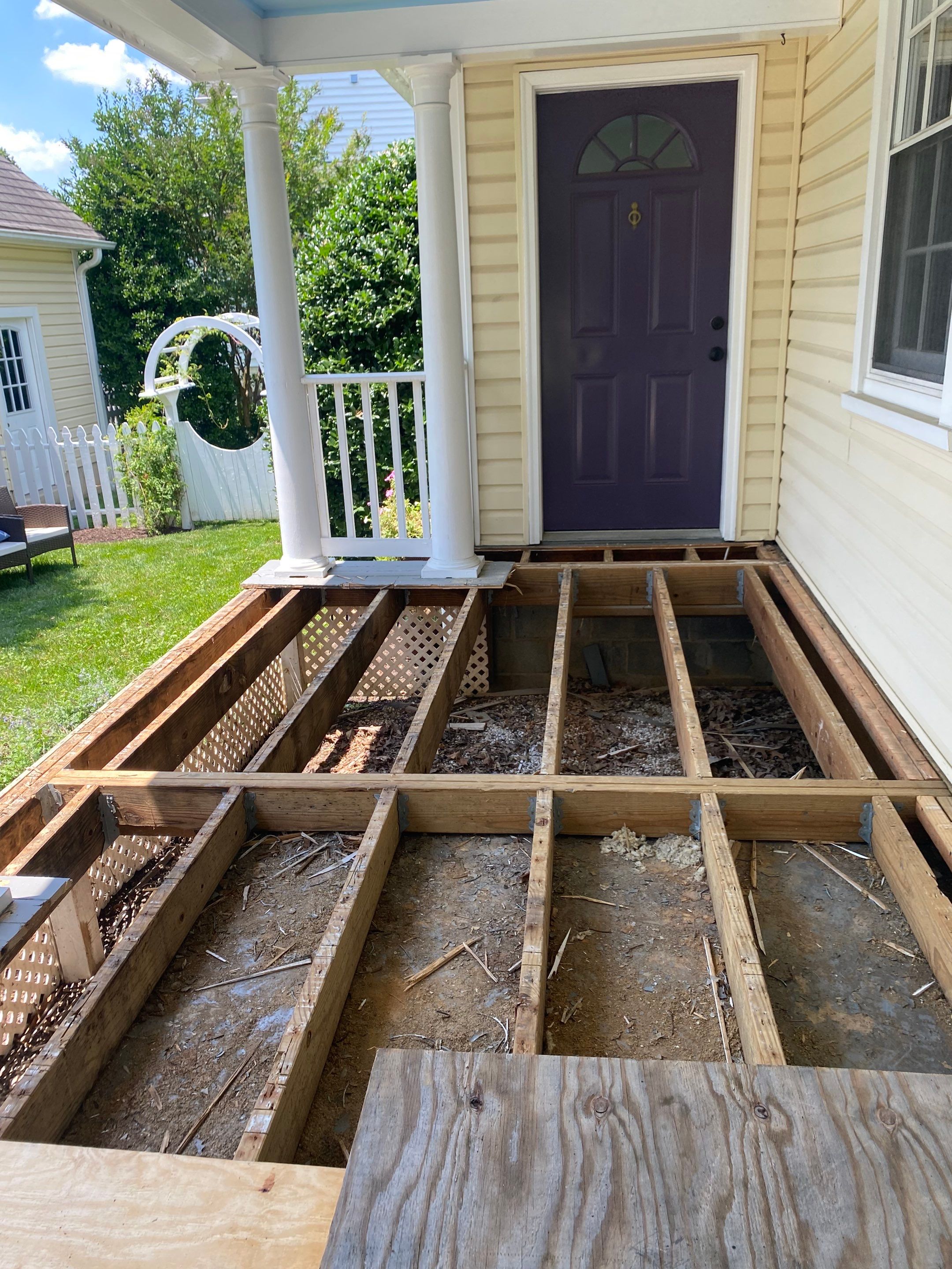 Front Porch Transformation using Timbertech Decking by The Smet Companies, LLC