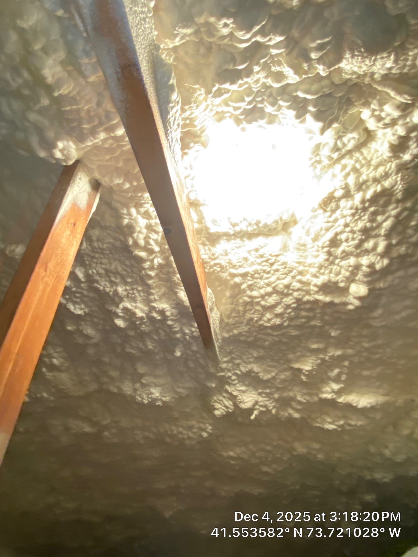 Attic Insulation using open cell spray foam by NYS Foam & Energy