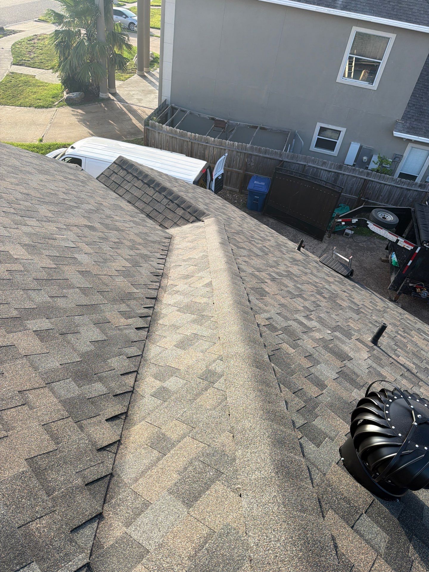 Flashing Stucco above the Roof by Bayfront Roofing and Construction