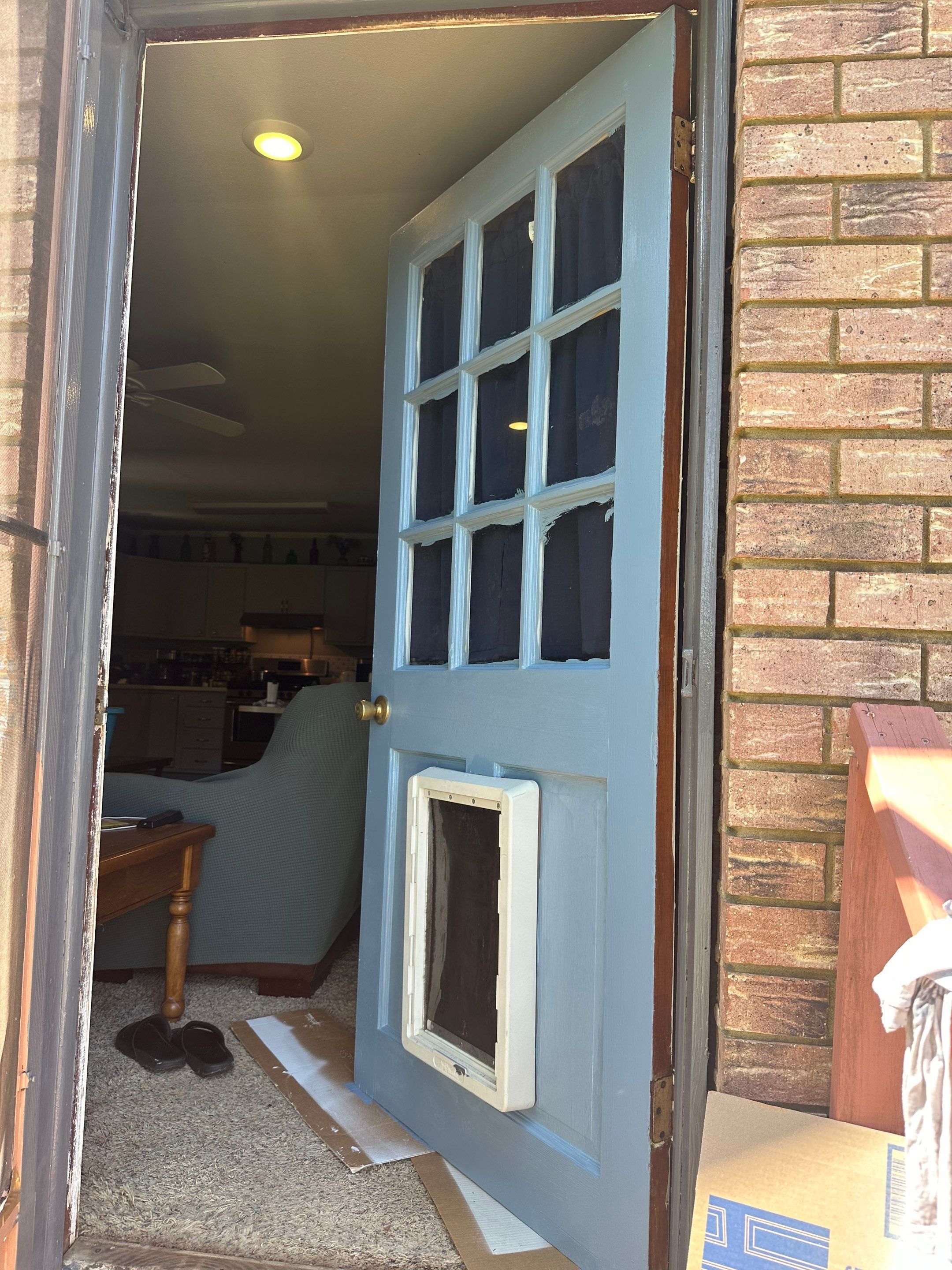 Exterior Painting in Arp, TX | Doors & Door Steps in Dark Gray by Quality Coats Painting