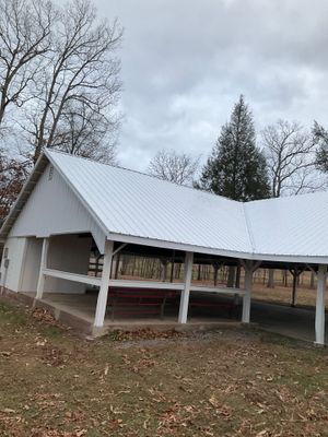 Custom Open-Air Pavilion with Metal Roof in Enders
