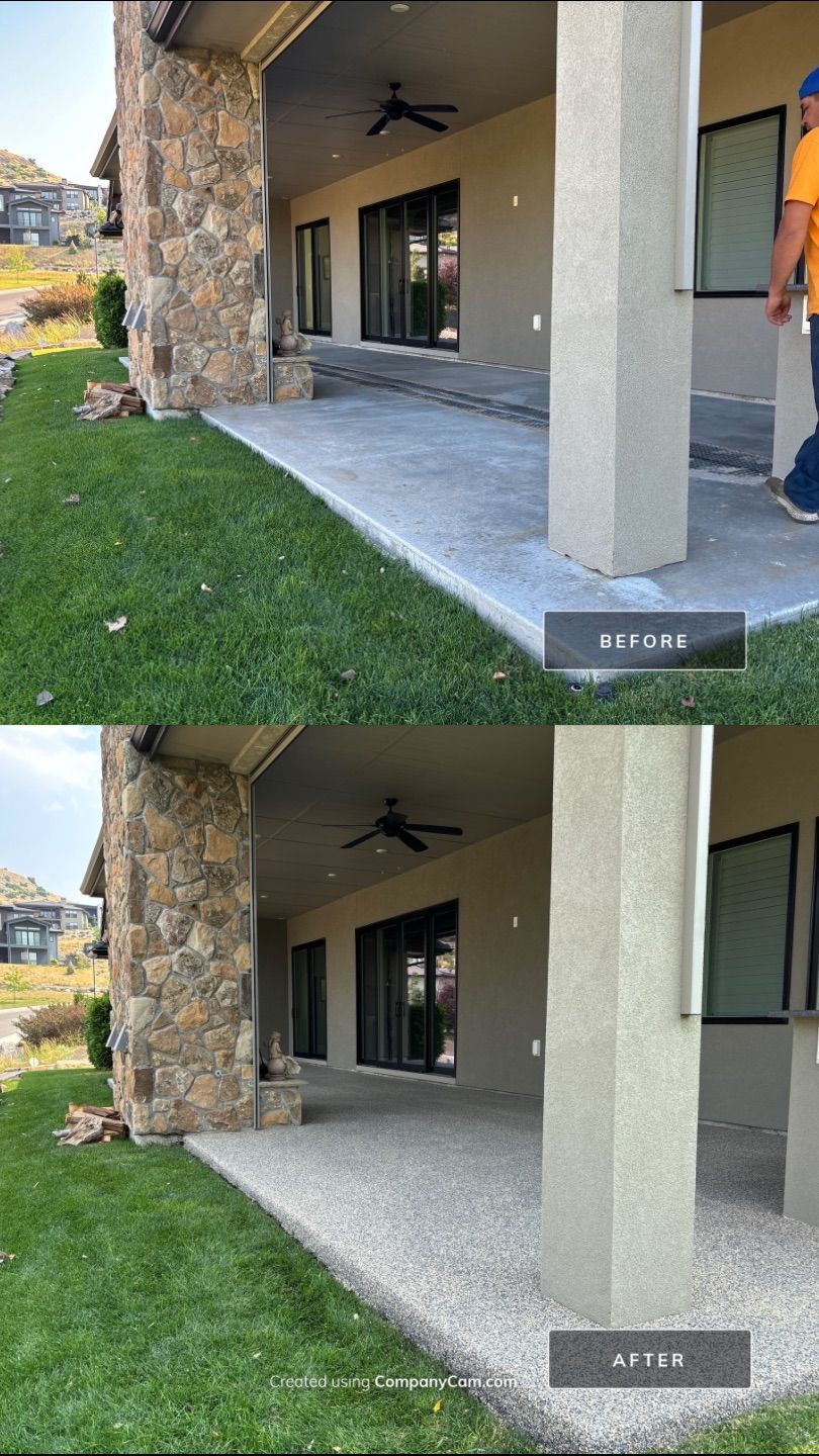 Beautiful New Patio Resurface for Lance by Mr. Mudd Concrete