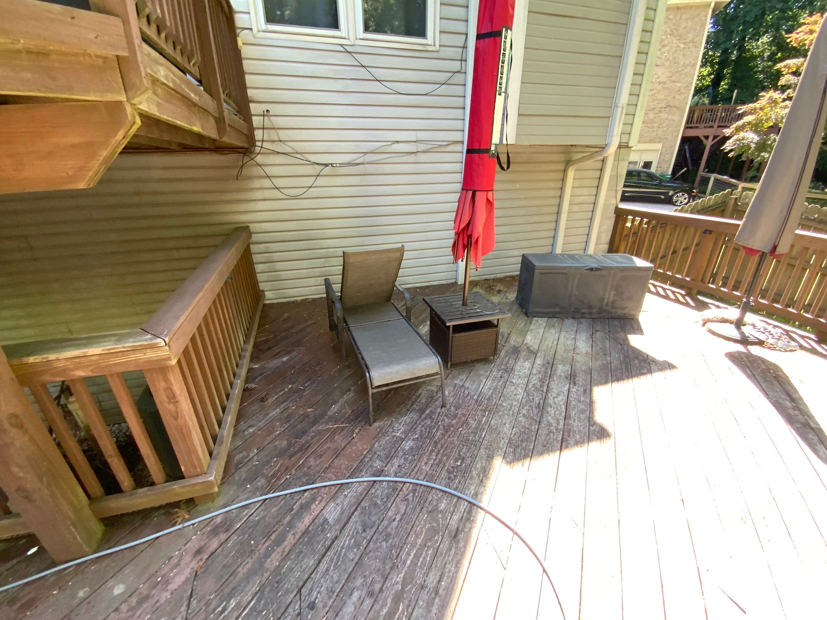 Multi-Level Wood Deck Repair and Staining in Tucker, Georgia by Swift Home Renovations