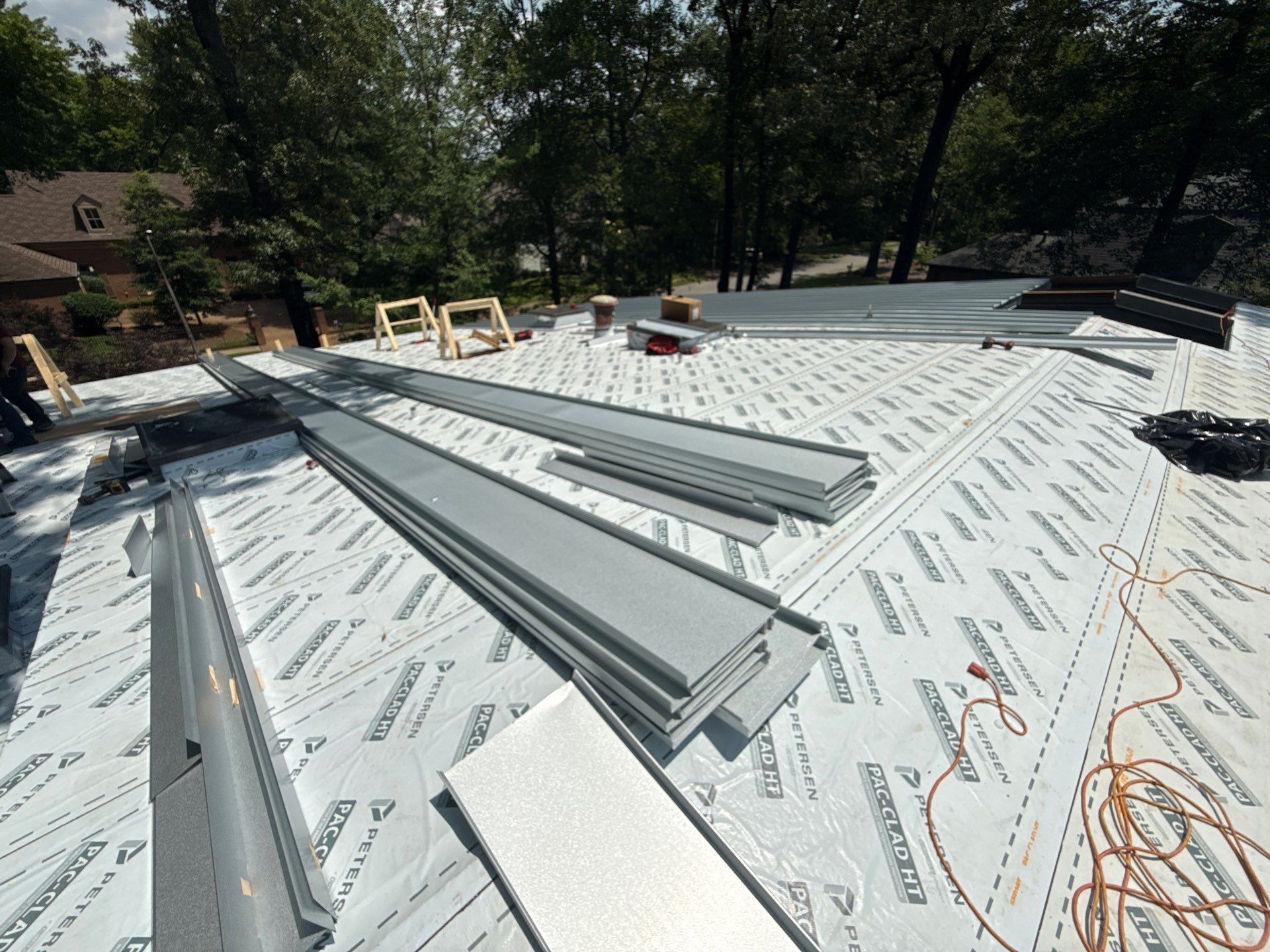 Residential Standing Seam Metal Roof and Membrane Replacement in Memphis by Revival Roofing Services