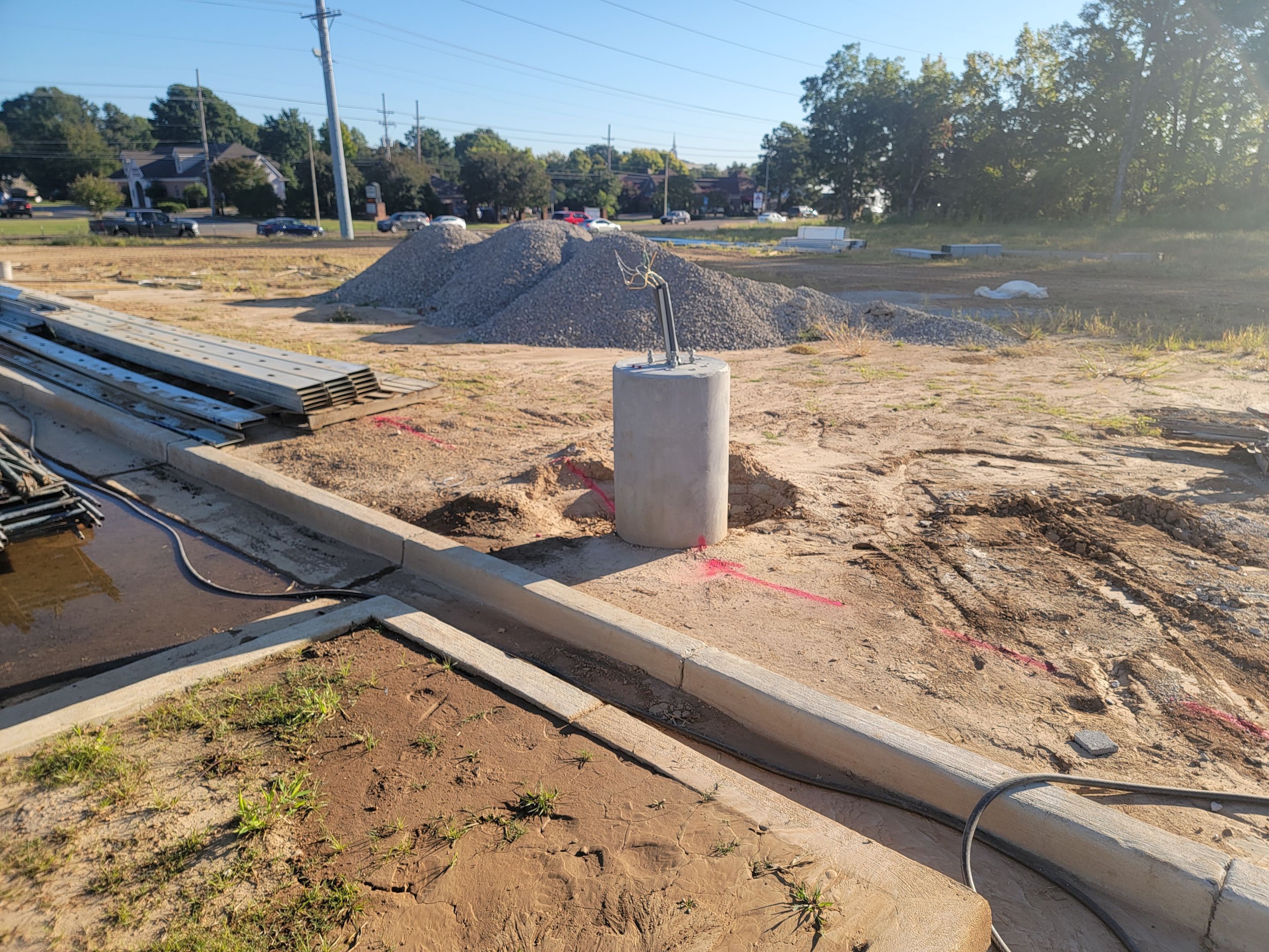 Water Line & Electrical Pole Light locate by Alsip Locating Service, LLC