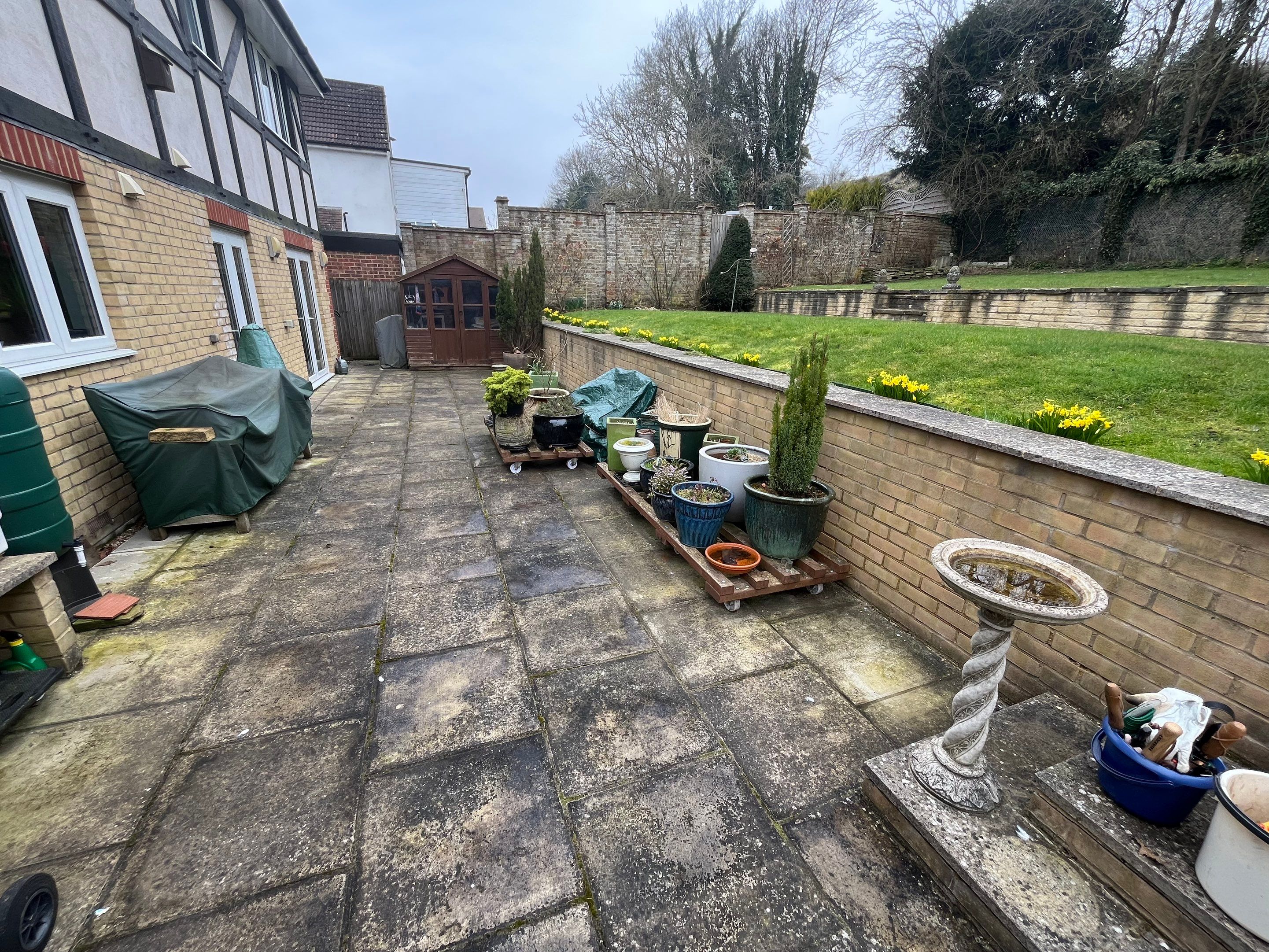 Patio and Render Clean using Honda 21lt High Pressure Machine by Ges Exterior Cleaning ltd