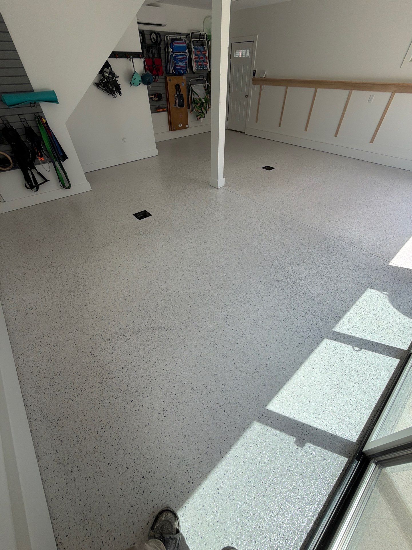 Custom Epoxy Flake Floor Coating for Spring Lake Garage by Gordon Painting