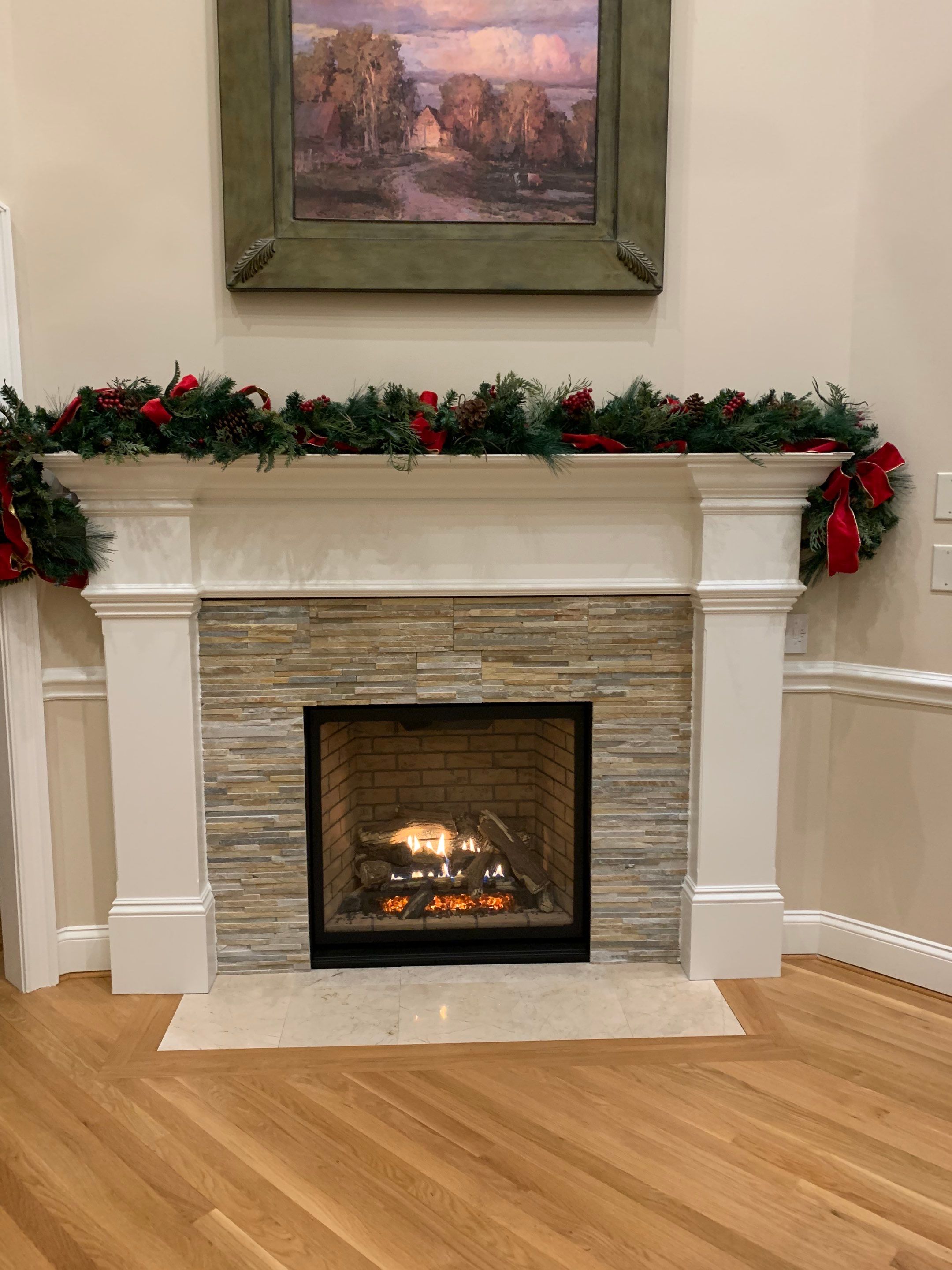 New Gas Fireplace Installation  by Neighborhood Chimney Services 