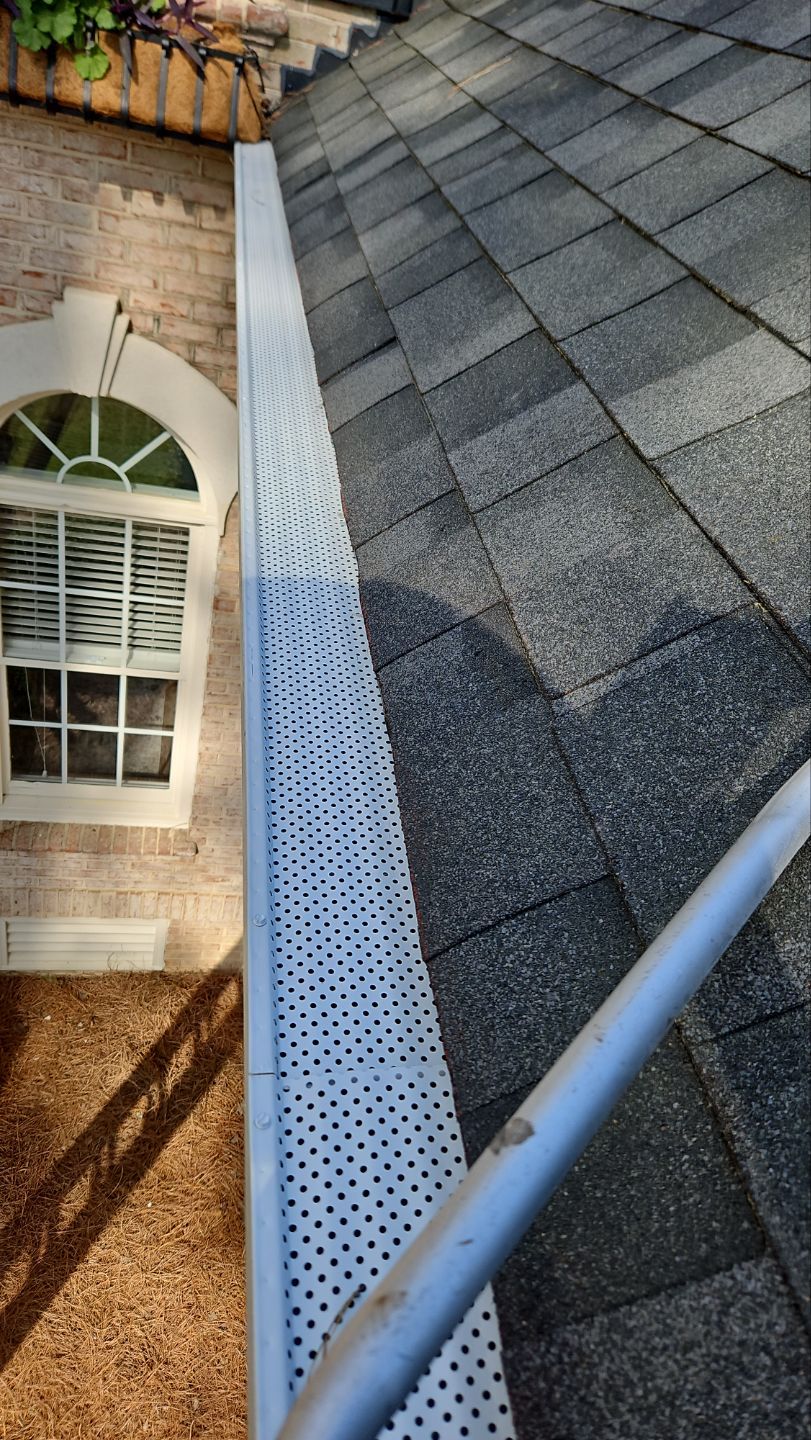 Roof Repair with PermaBoots, Gutter Installation, Cleaning, using 6" Seamless Gutters and Leaf Filter Guards by Indigo State Roofing