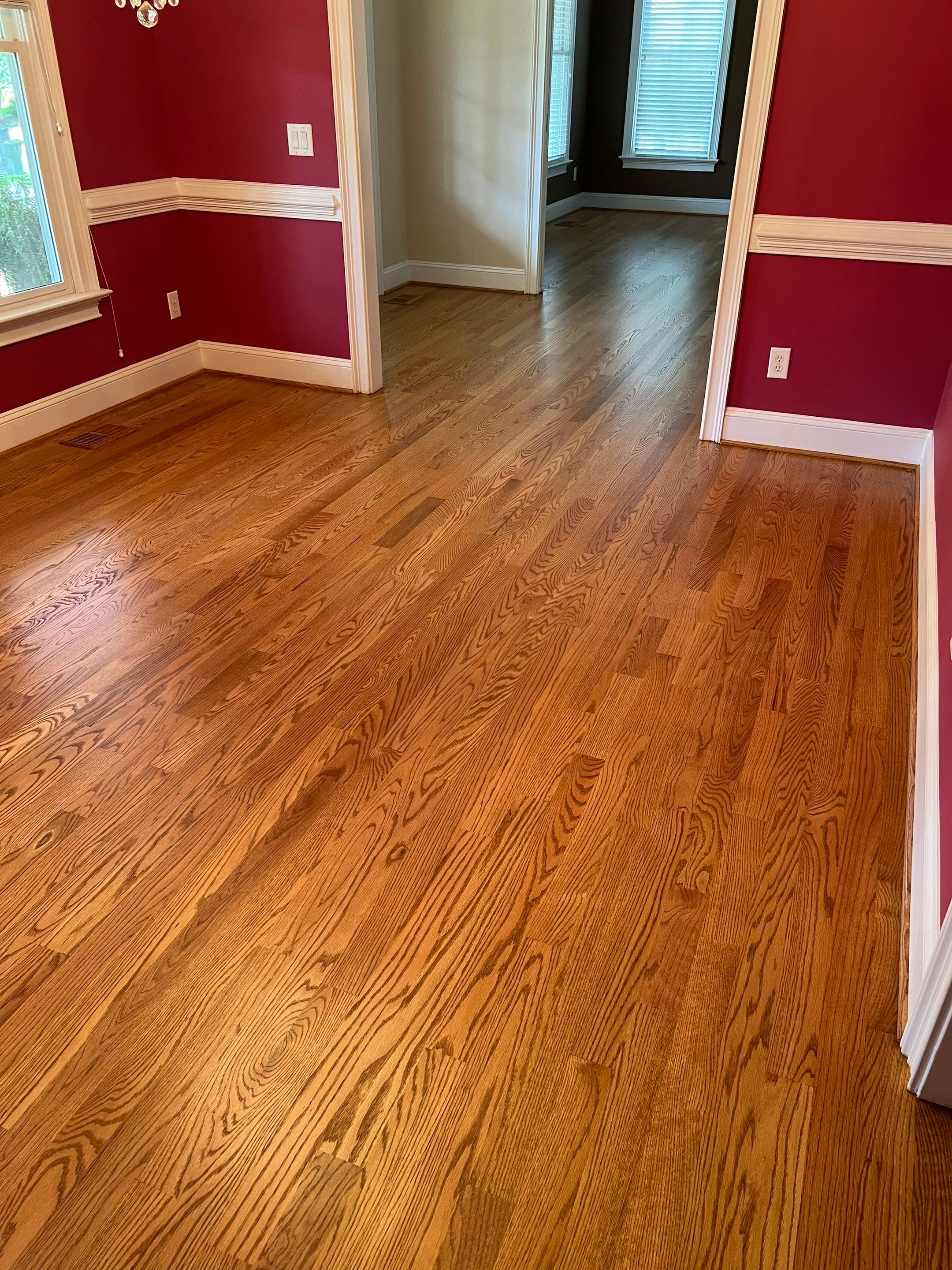 A beautiful refinishing project in The Oaks, Chapel Hill by Accent Custom Floors