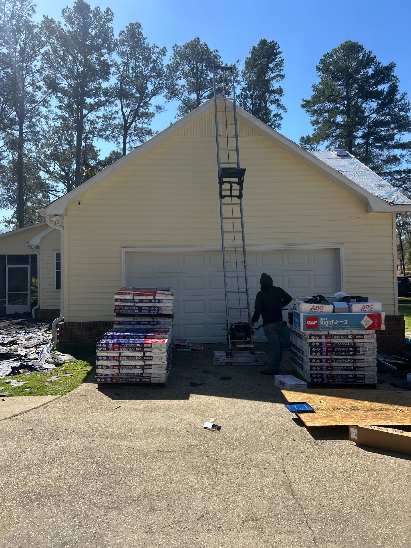 Residential Roof Replacement using GAF HDZ - Charcoal shingles by Elite Roofing LLC