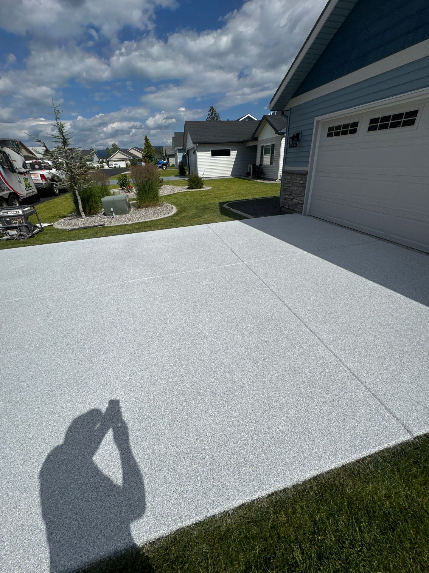 Driveway Transformation using 1/8 Tidal Wave by Croc Coatings, LLC